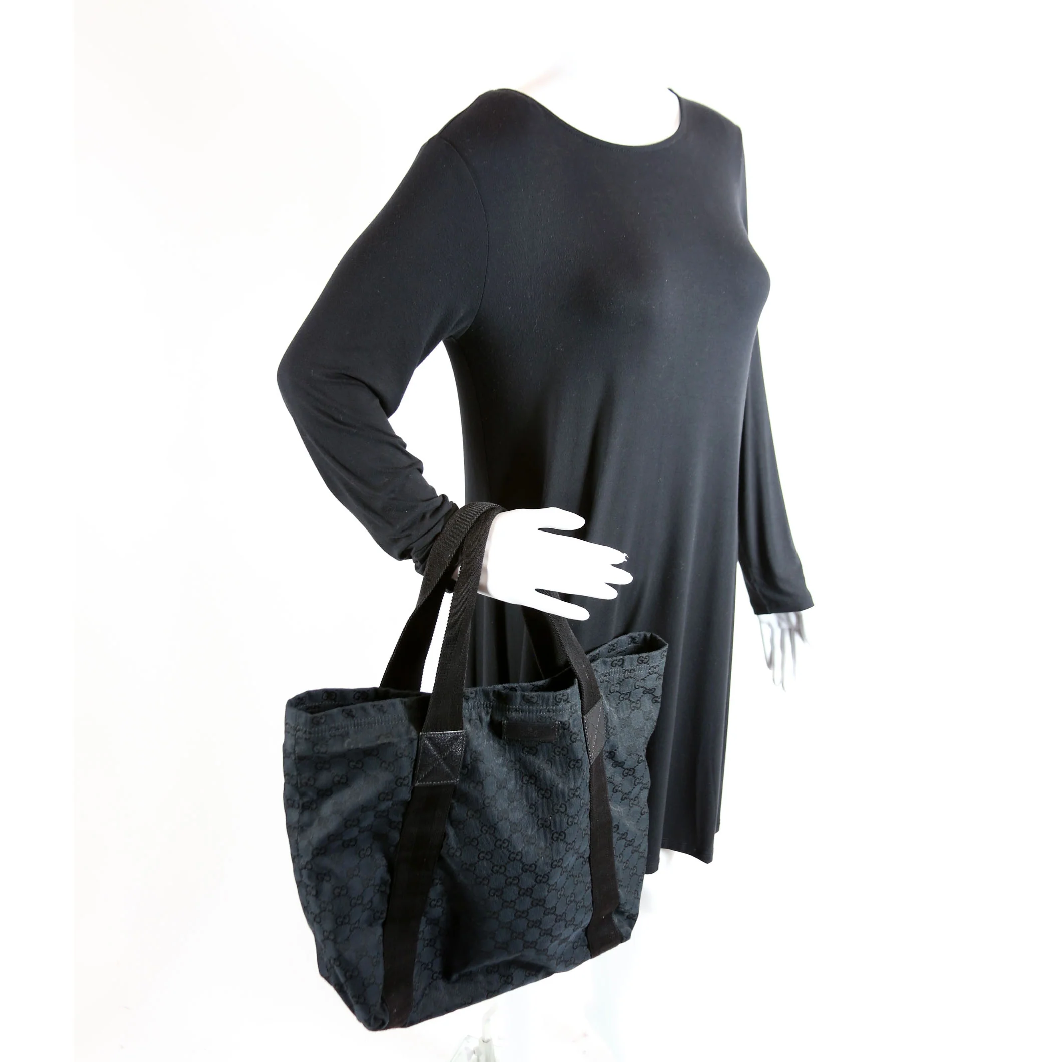 189669 GG Canvas Tote Black - Image 10
