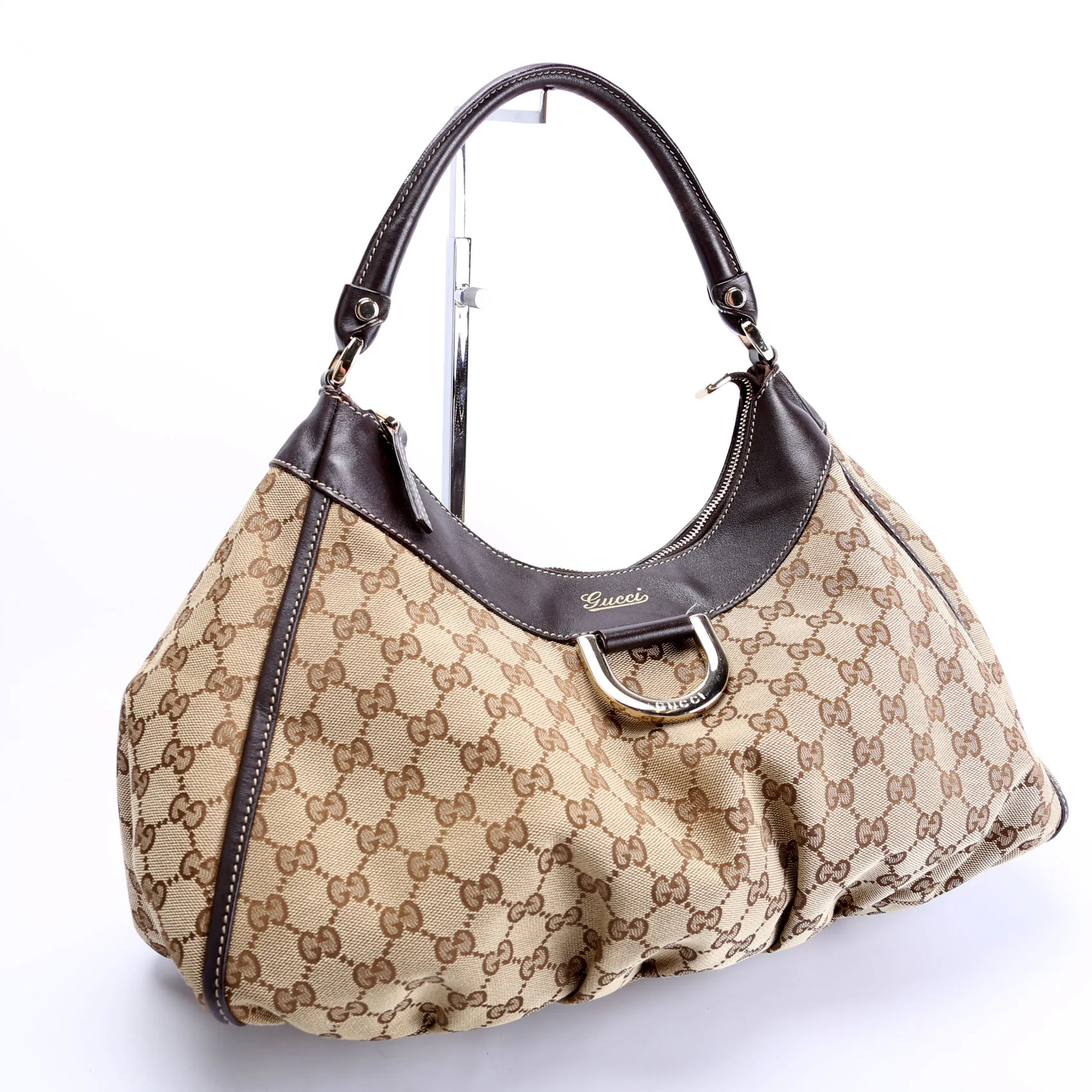 189833 GG Canvas D Ring Hobo - Image 2
