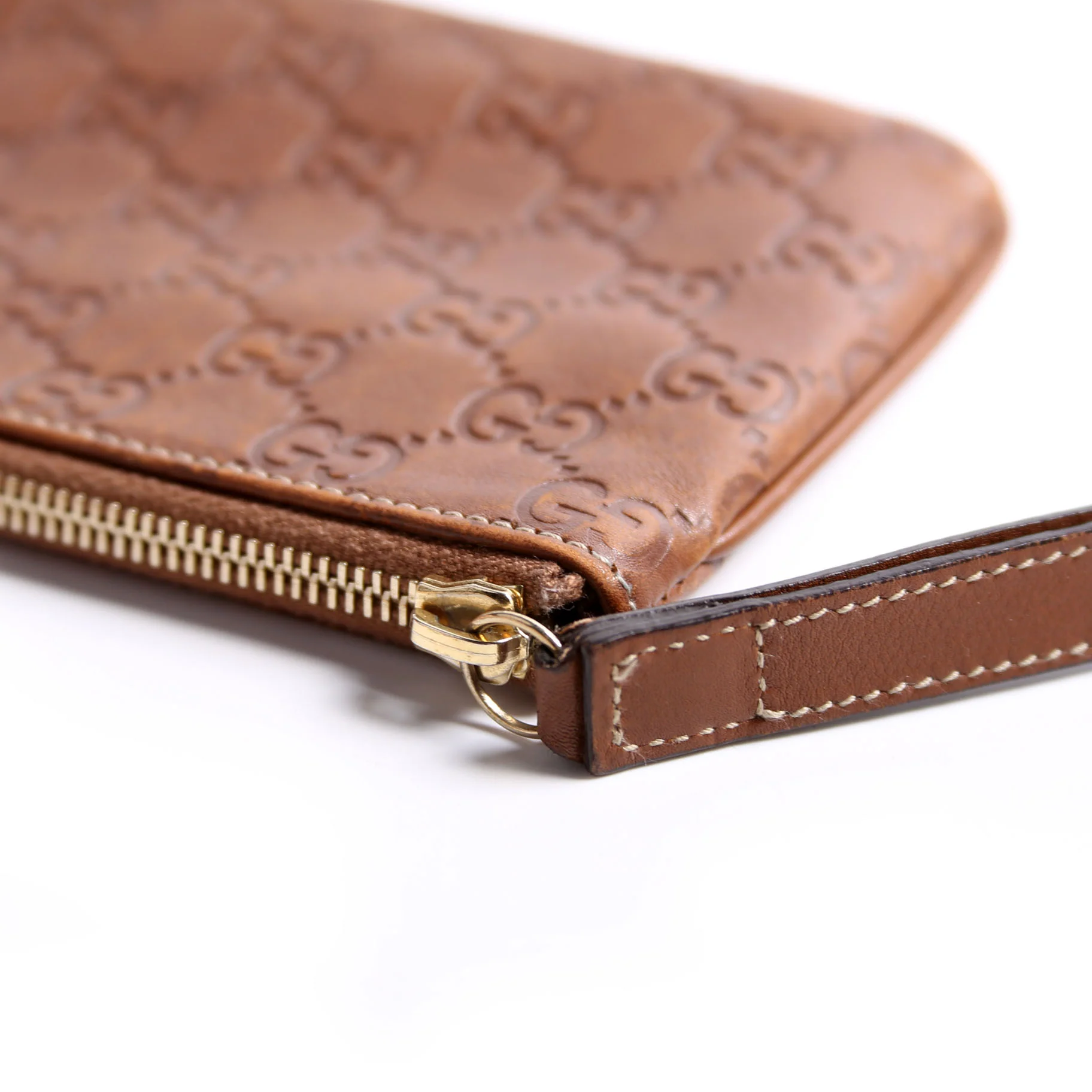 190553 Guccissima Leather Wristlet Brown - Image 9
