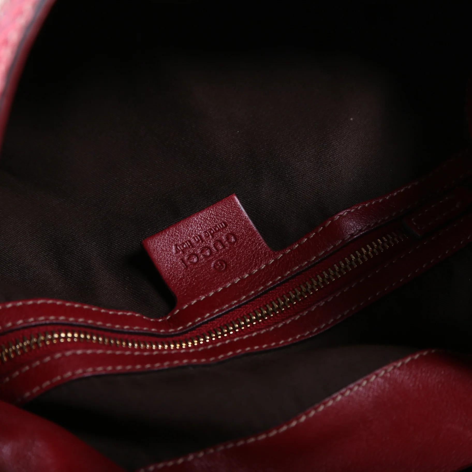 191718 GG Canvas/Python Unicef Indy Top Handle Large Hobo - Image 9