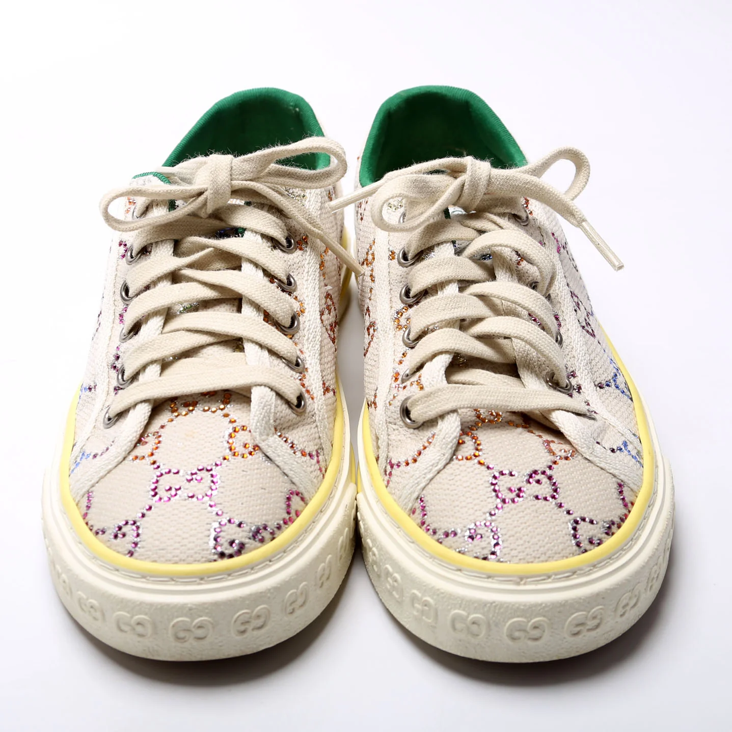 1977 Tennis GG Crystal Sneakers Size 37.5 Beige - Image 2