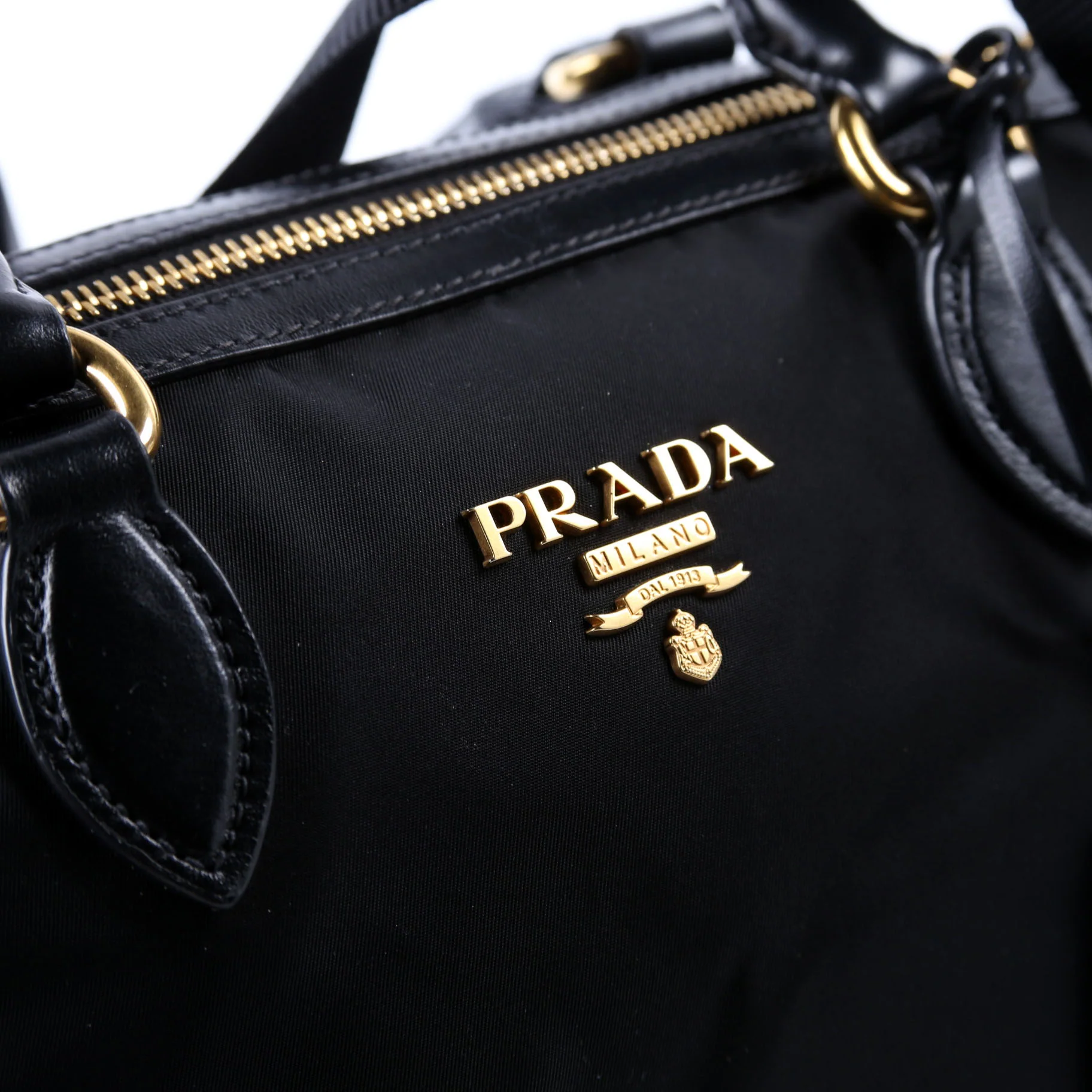 1BA104 Nylon Satchel Black - Image 7