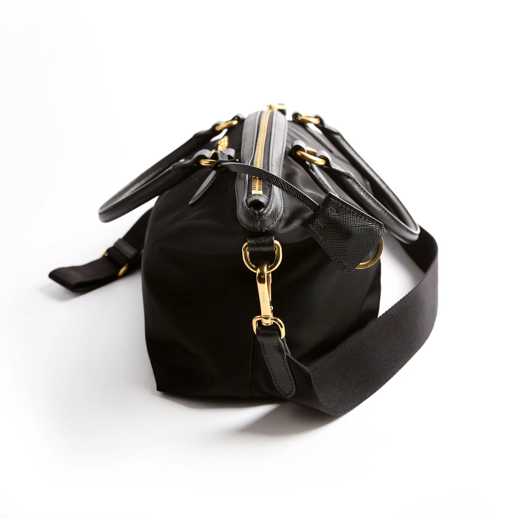 1BA104 Nylon Satchel Black - Image 4