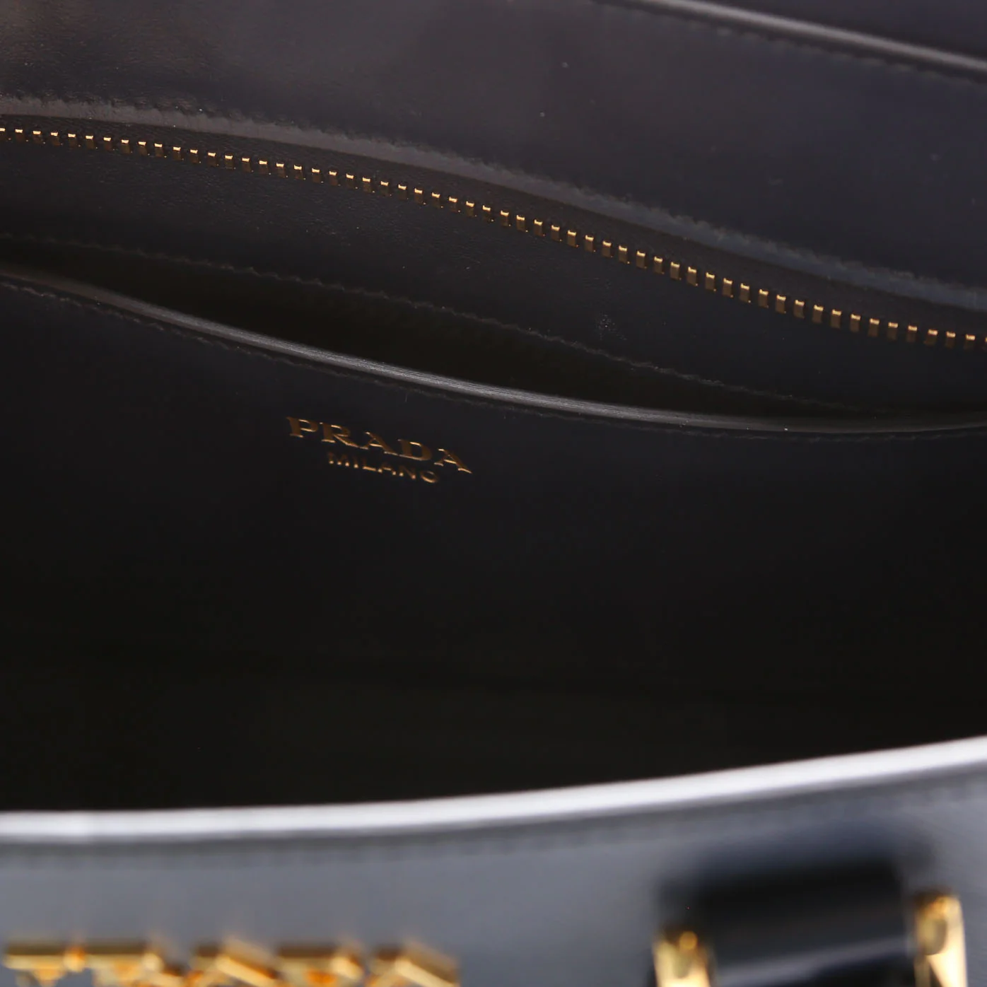 1BA113 Saffiano/Calfskin Top Handle Bag Navy - Image 7