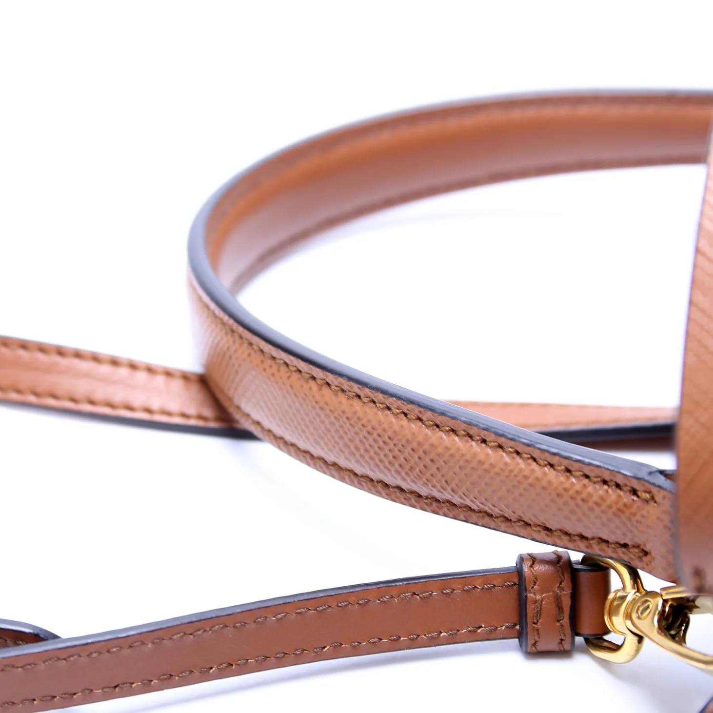 1BA212 Saffiano Cuir Medium Panier Bag Brown - Image 7