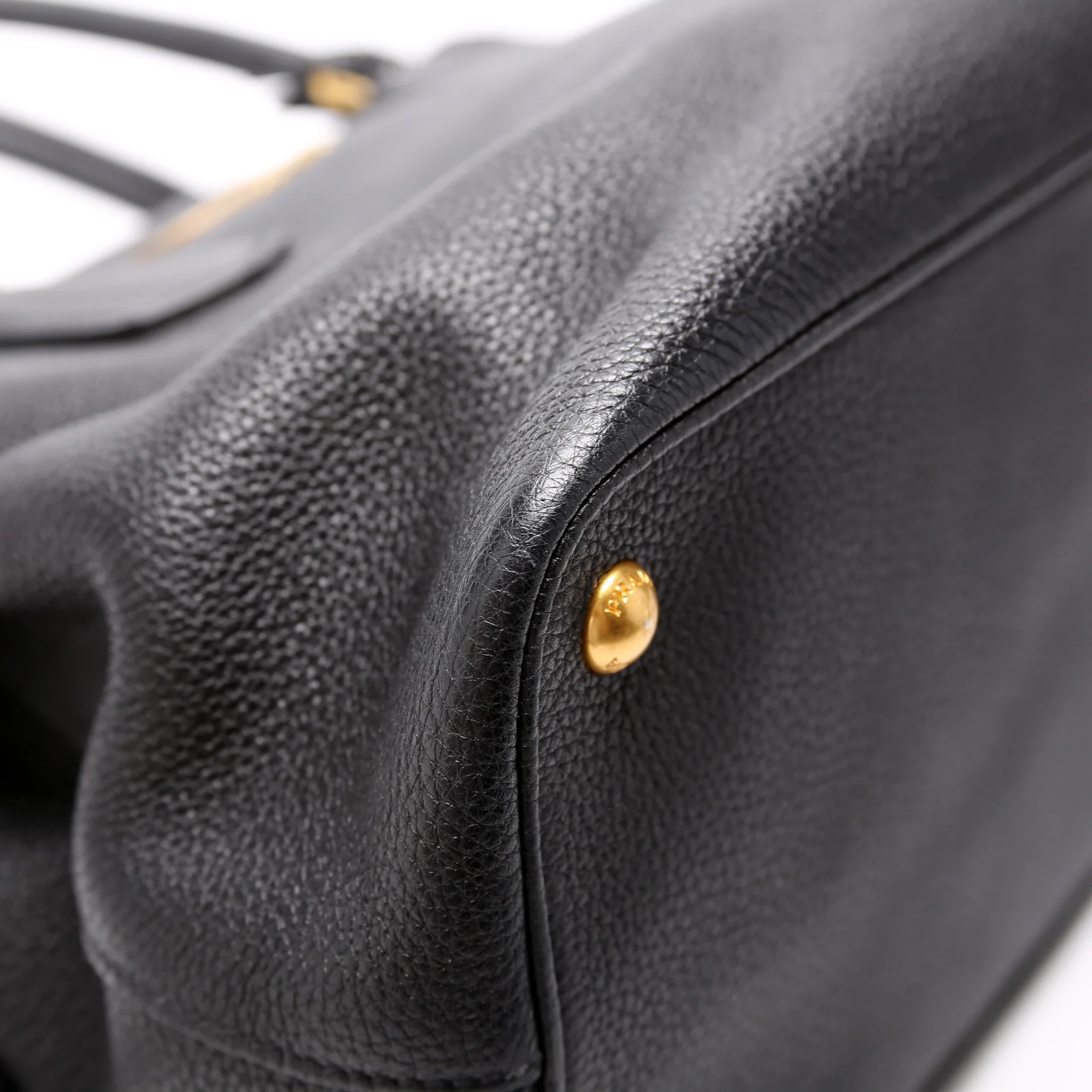 1BA239 Vitello Phenix Double Tote Black - Image 5