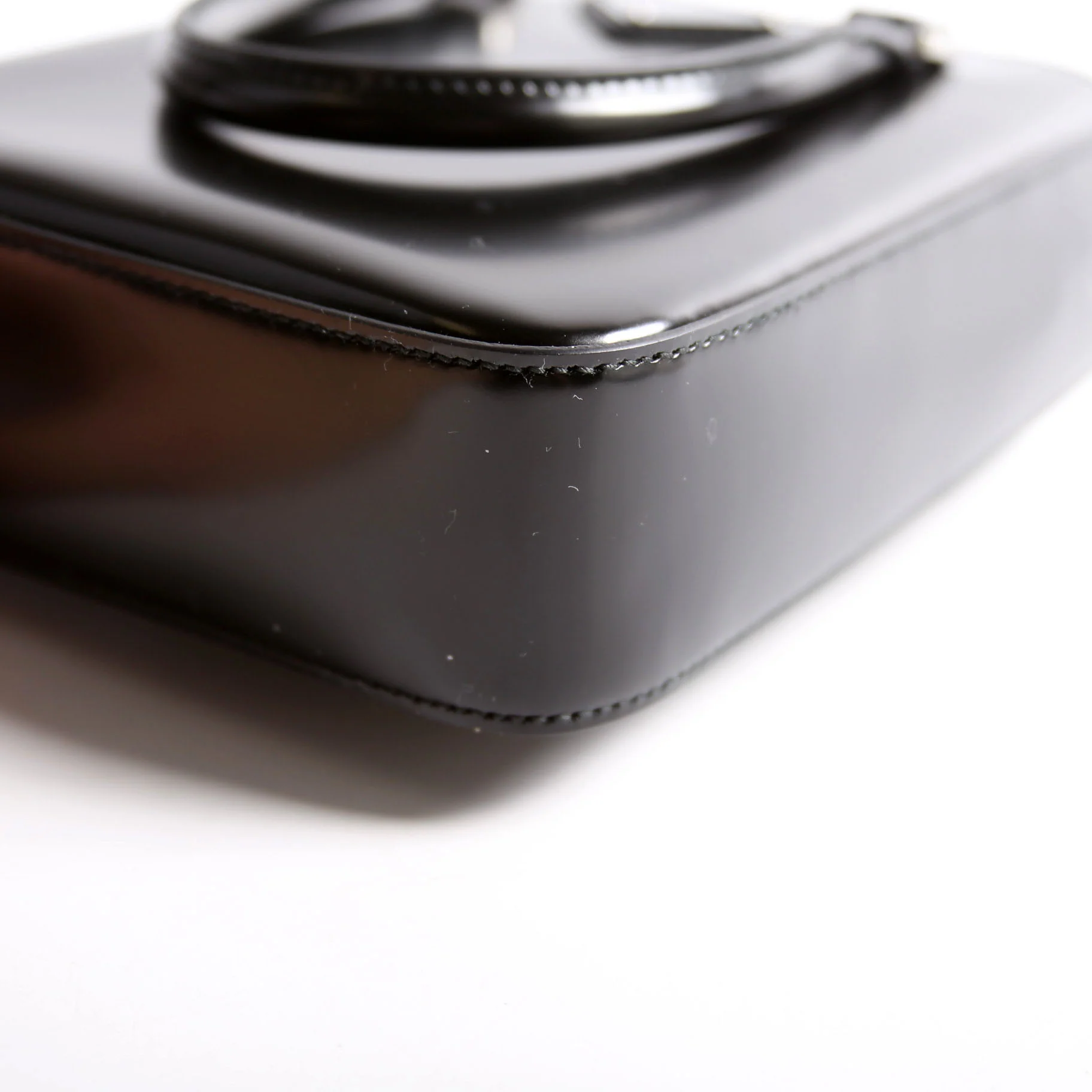 1BA331 Small Brushed Leather Tote - Image 7