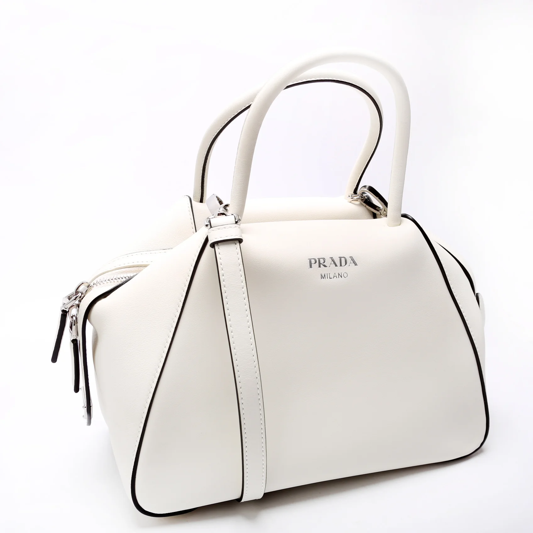 1BA365 Supernova Medium Handbag Calfskin White - Image 2