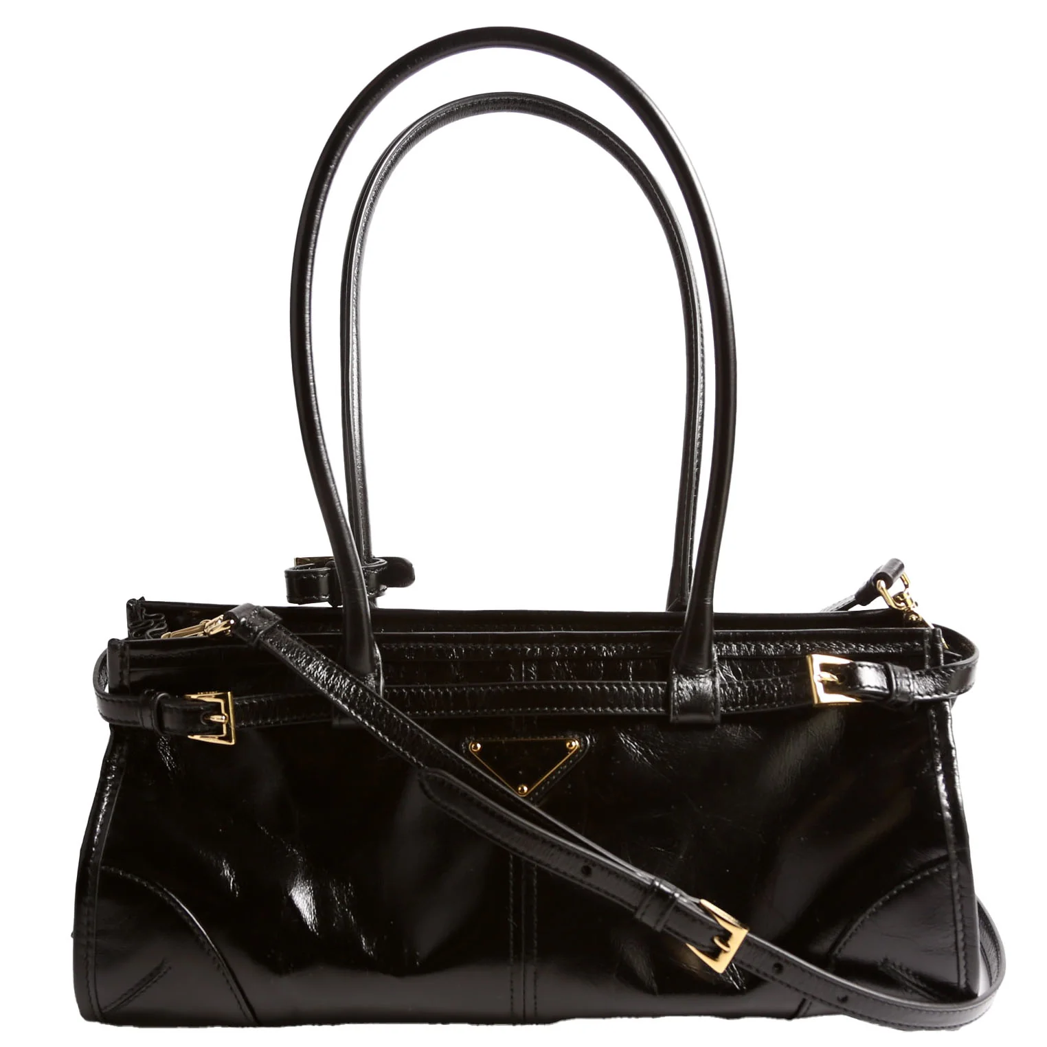 1BA426 Bonnie Medium Calfskin Shoulder Bag Black