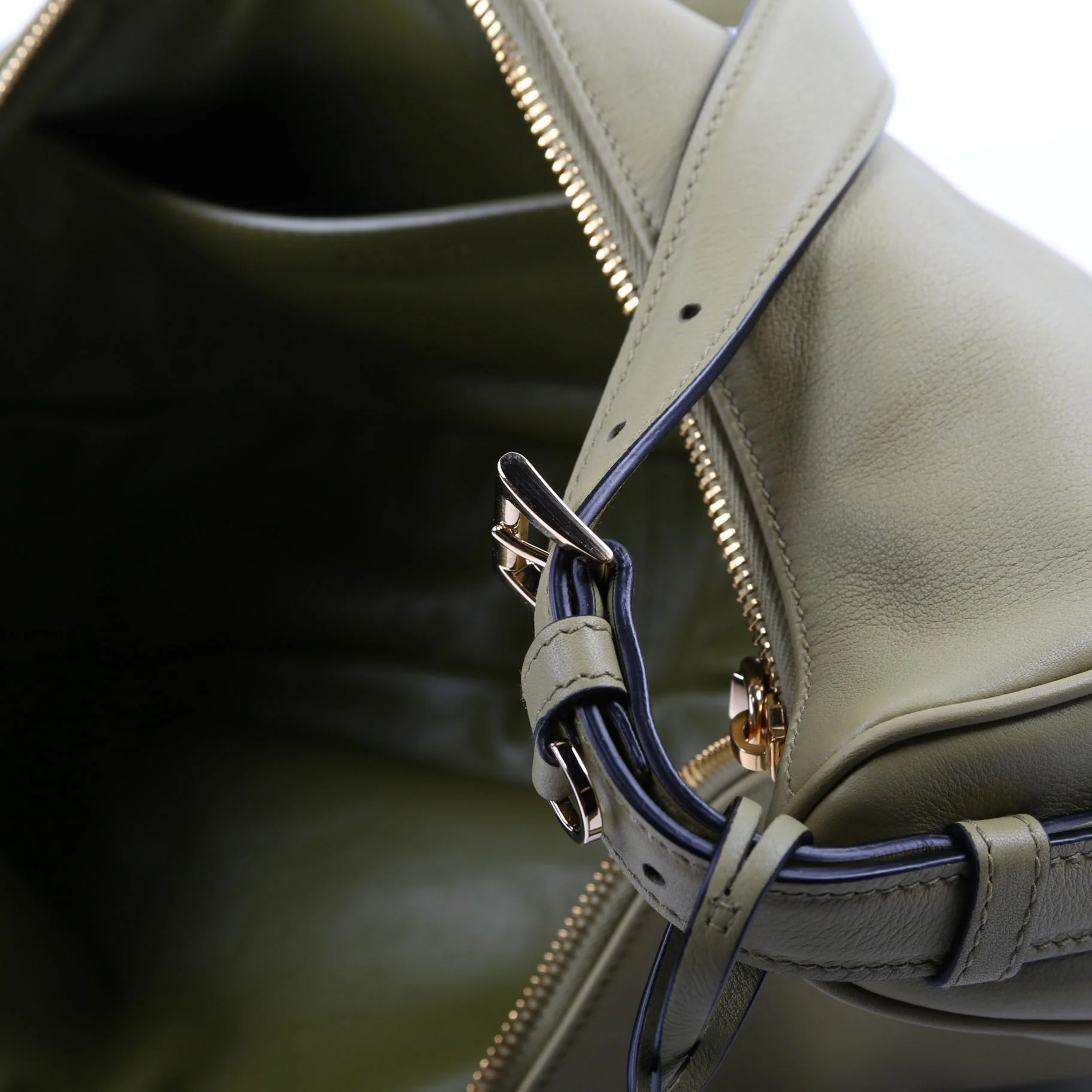 1BC255 Demi-Lune Calfskin Shoulder Bag Large - Image 9