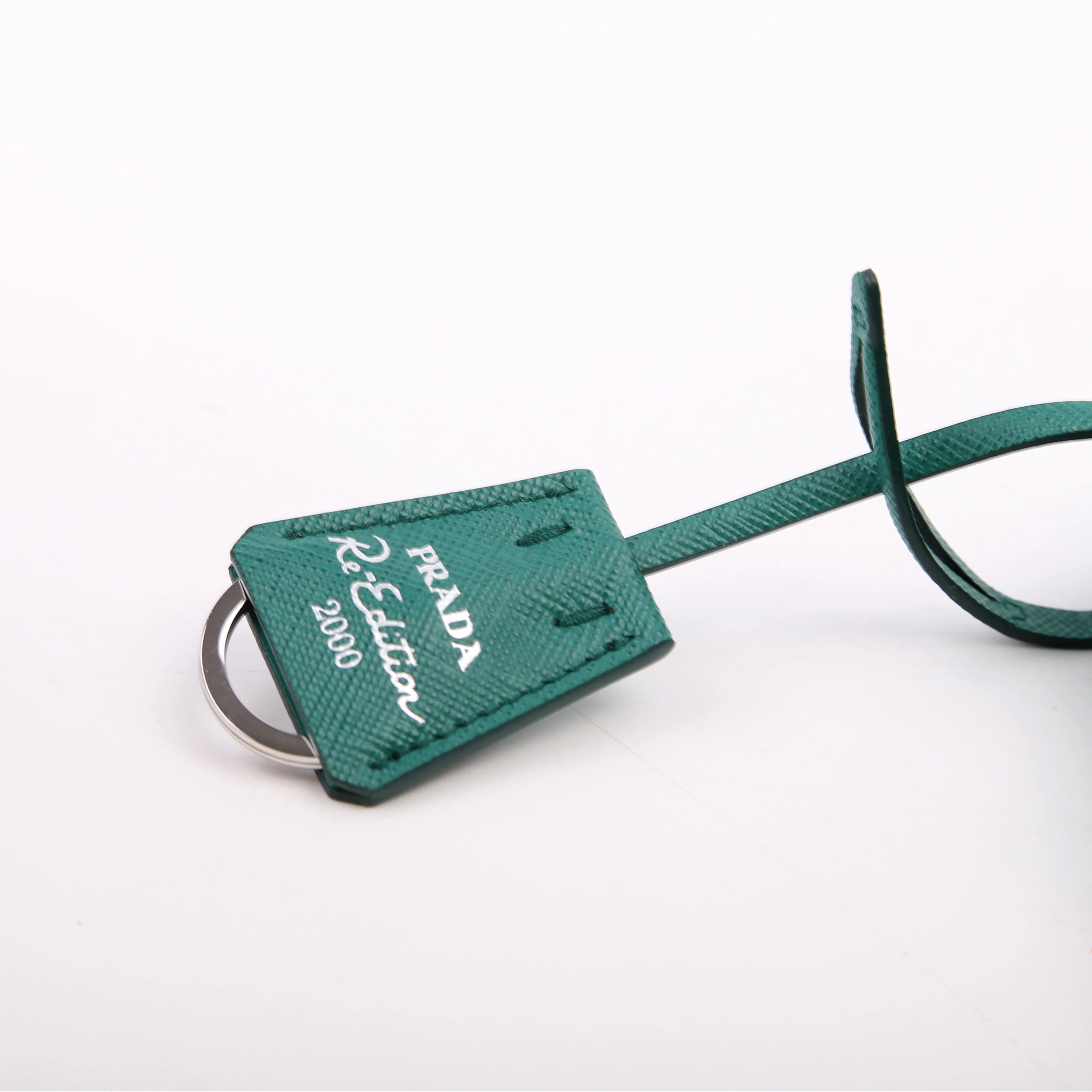 1BC515 Satin Crystal Re-Edition 2000 Mini Bag Green - Image 8