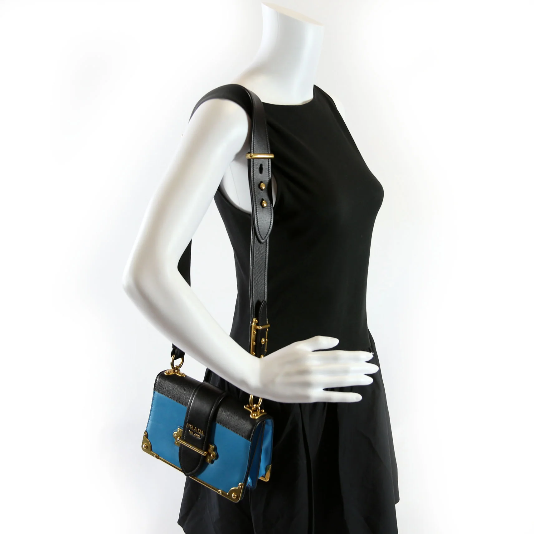 1BD045 Cahier Small Calfskin/Saff Black/Blue - Image 12