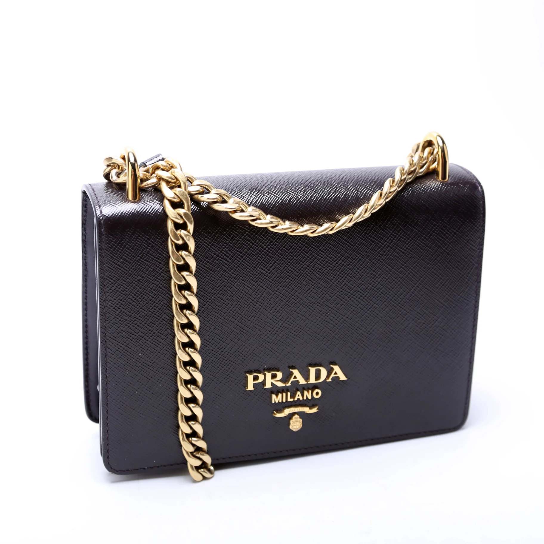 1BD133 Saffiano Chain Crossbody Plum - Image 2