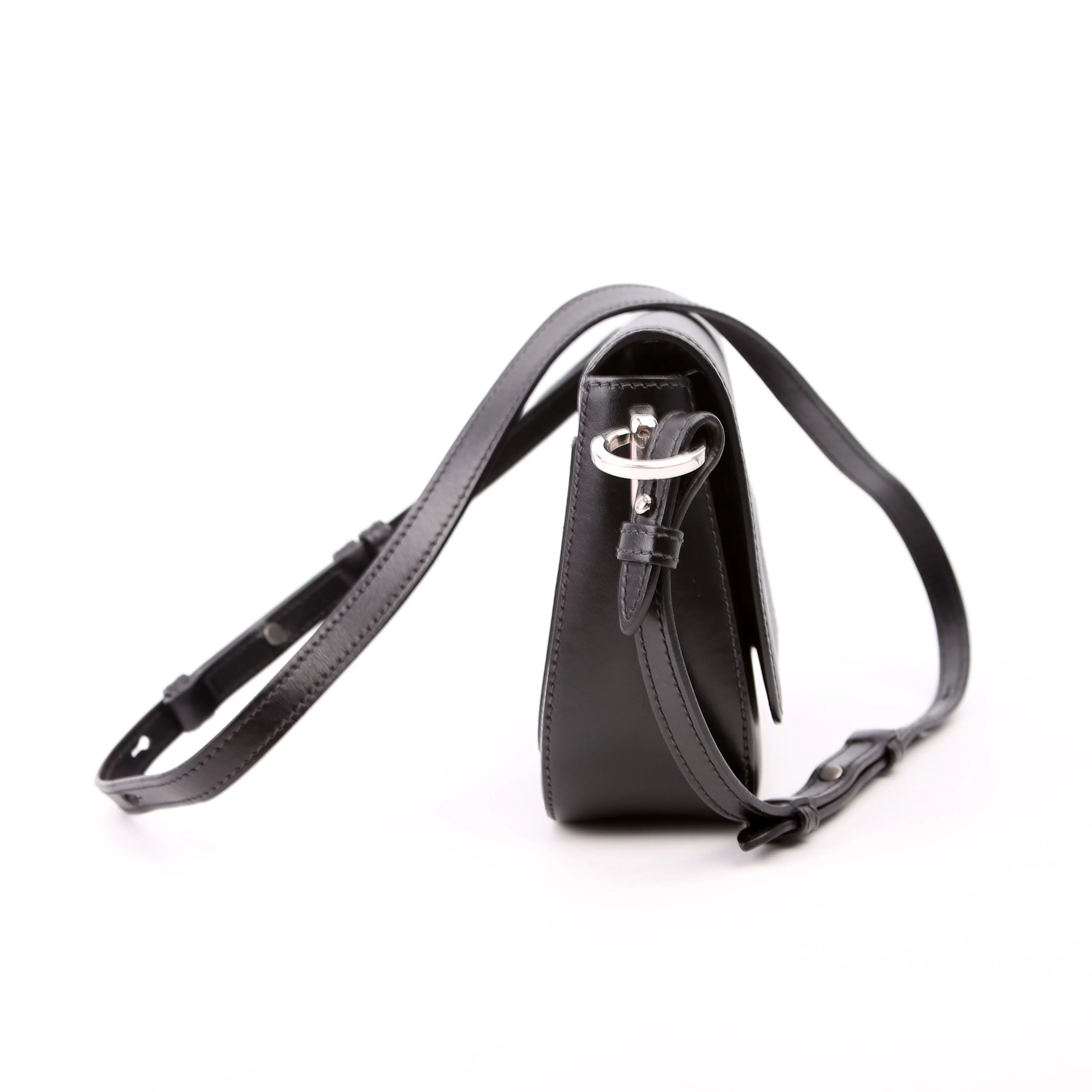 1BD249 Saffiano Flap Bag Black - Image 3