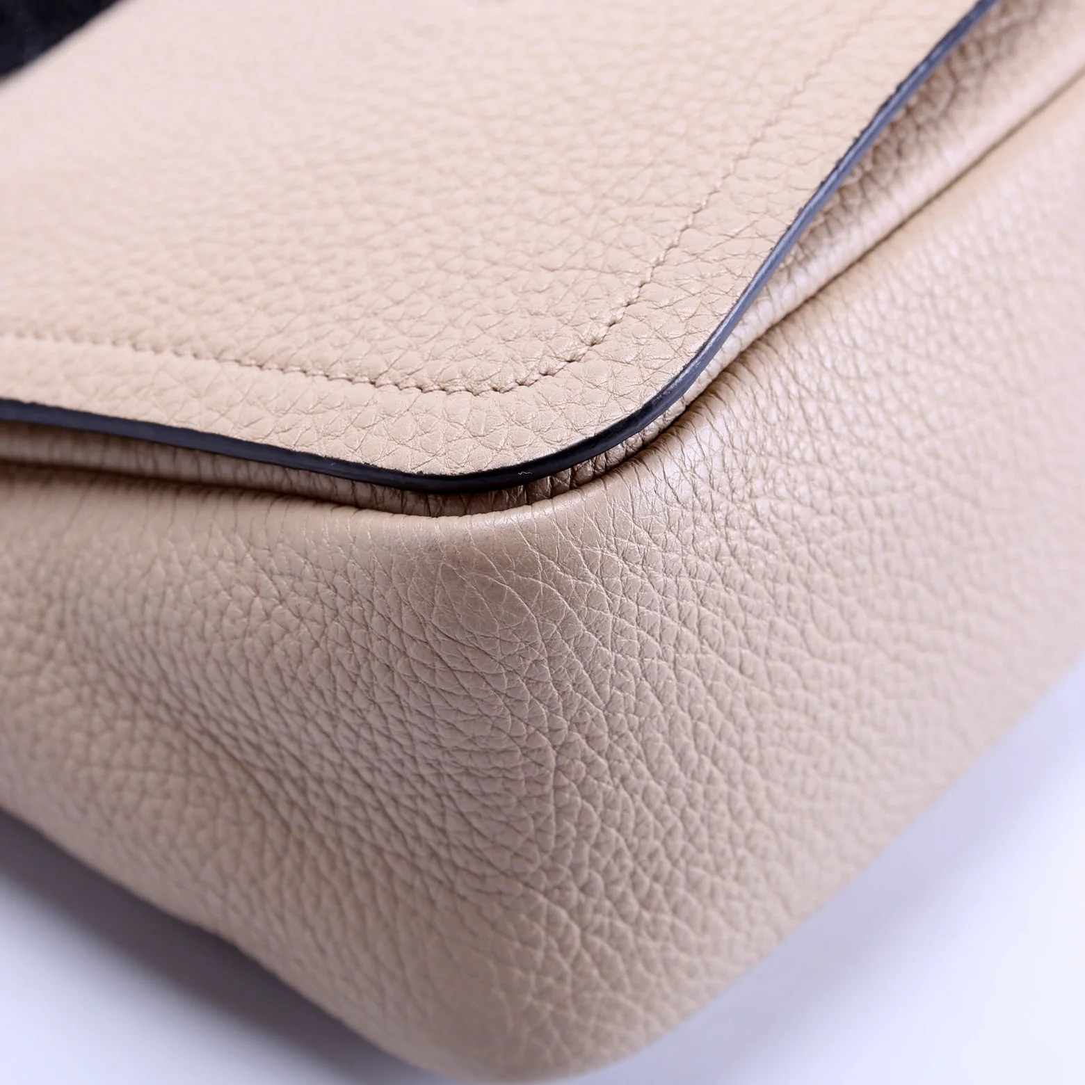 1BD314 Logo Leather Shoulder Small Tan - Image 5