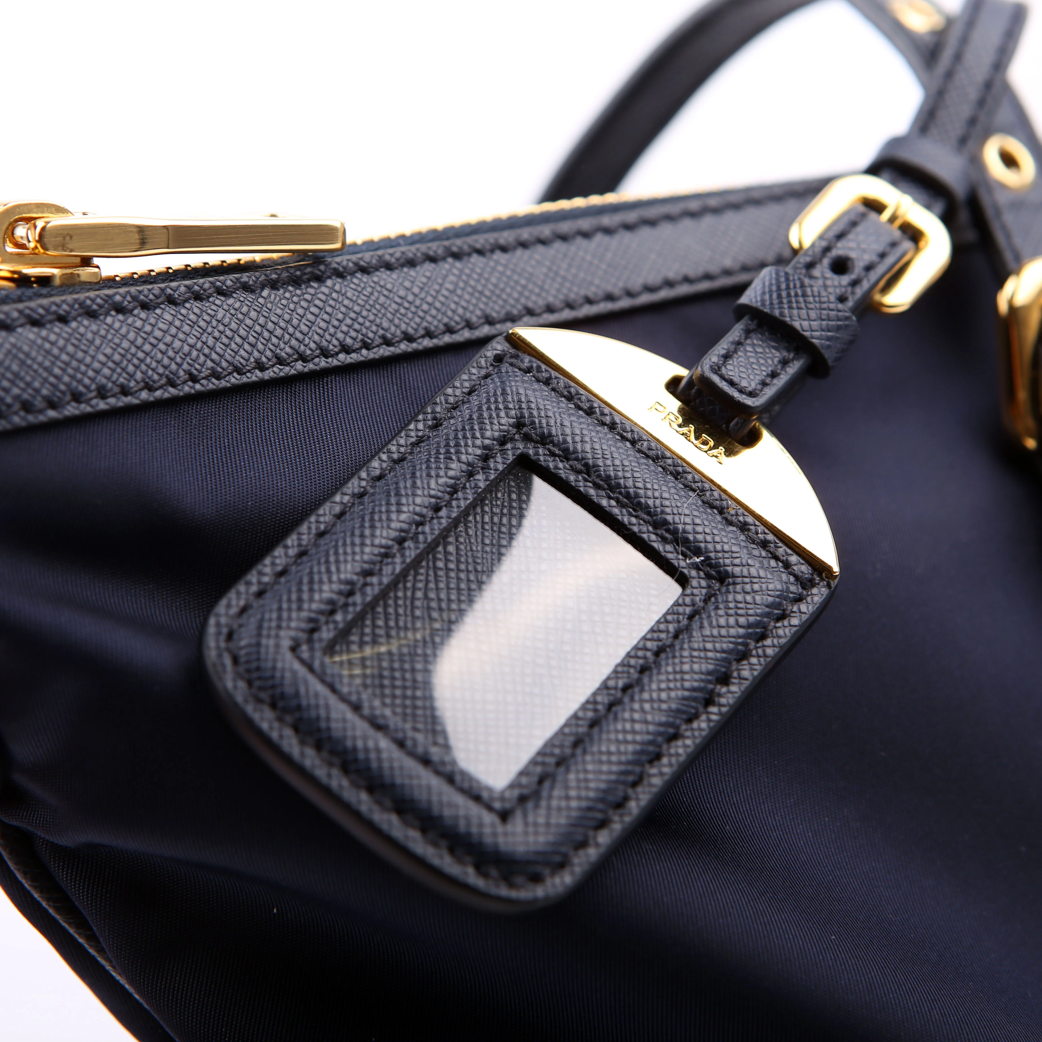 1BG253 Nylon Shopping Tote Blue - Image 12