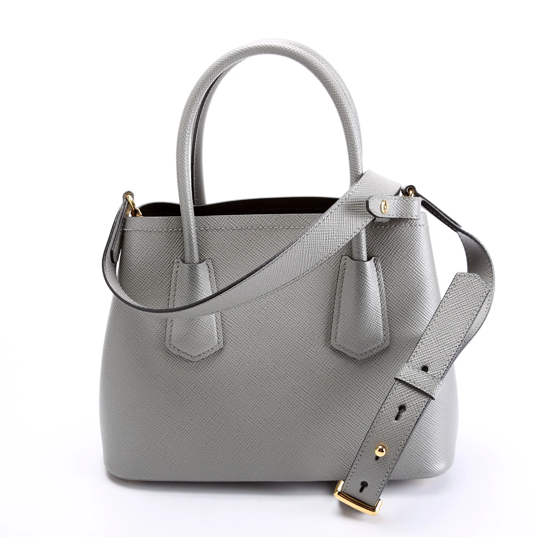 1BG443 Small Double Saffiano Grey - Image 3