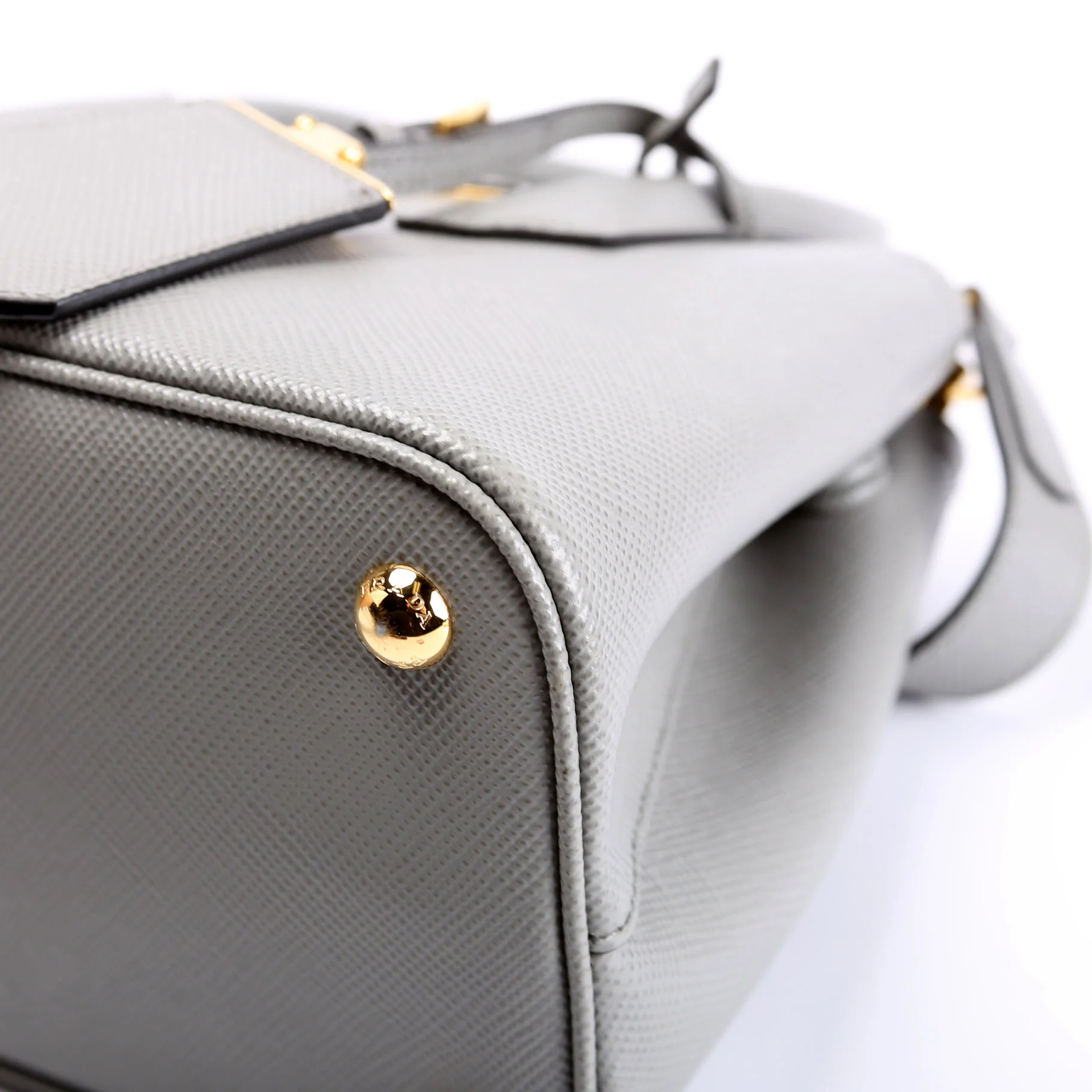 1BG443 Small Double Saffiano Grey - Image 6