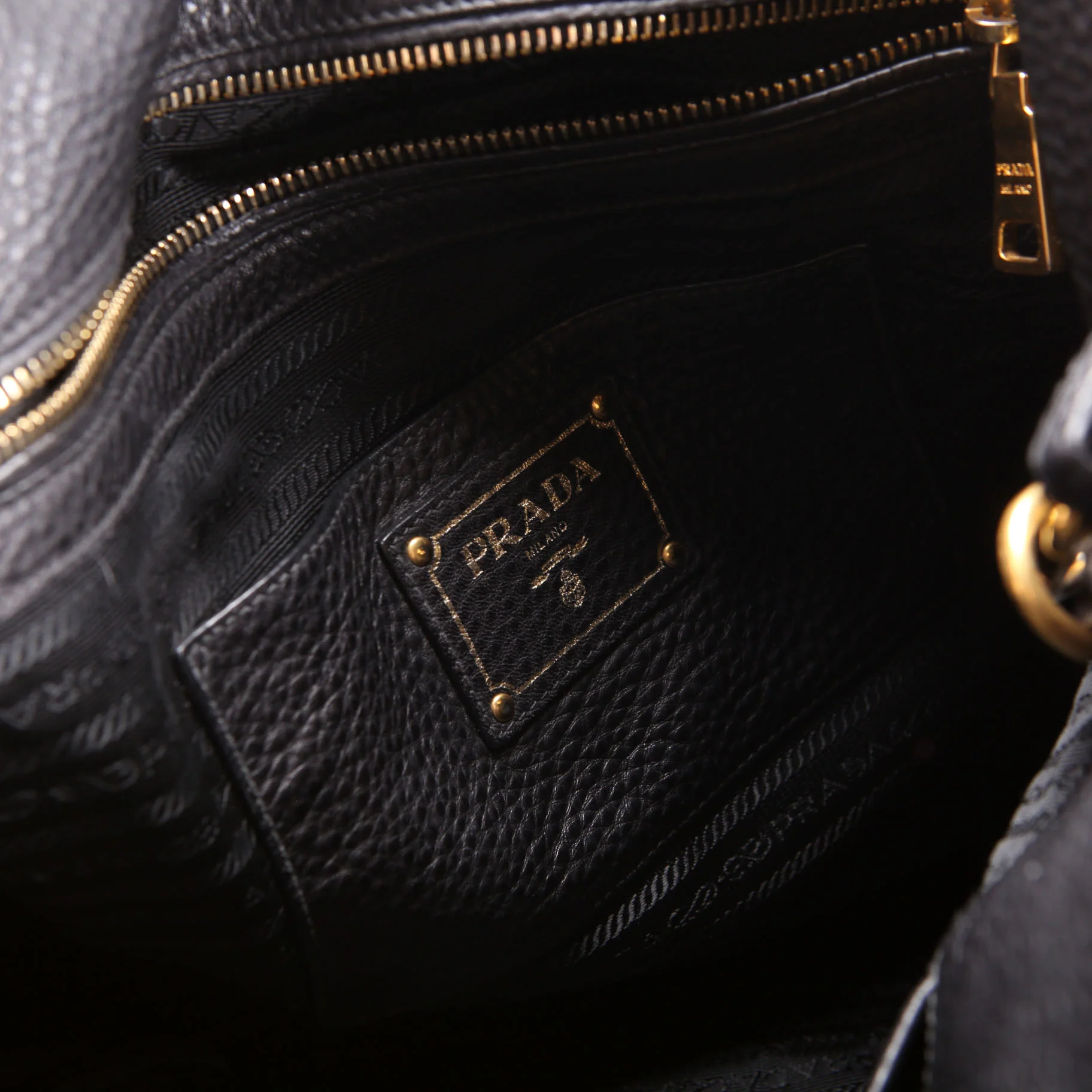 1BG865 Vitello Phenix Shopper Tote Black - Image 15