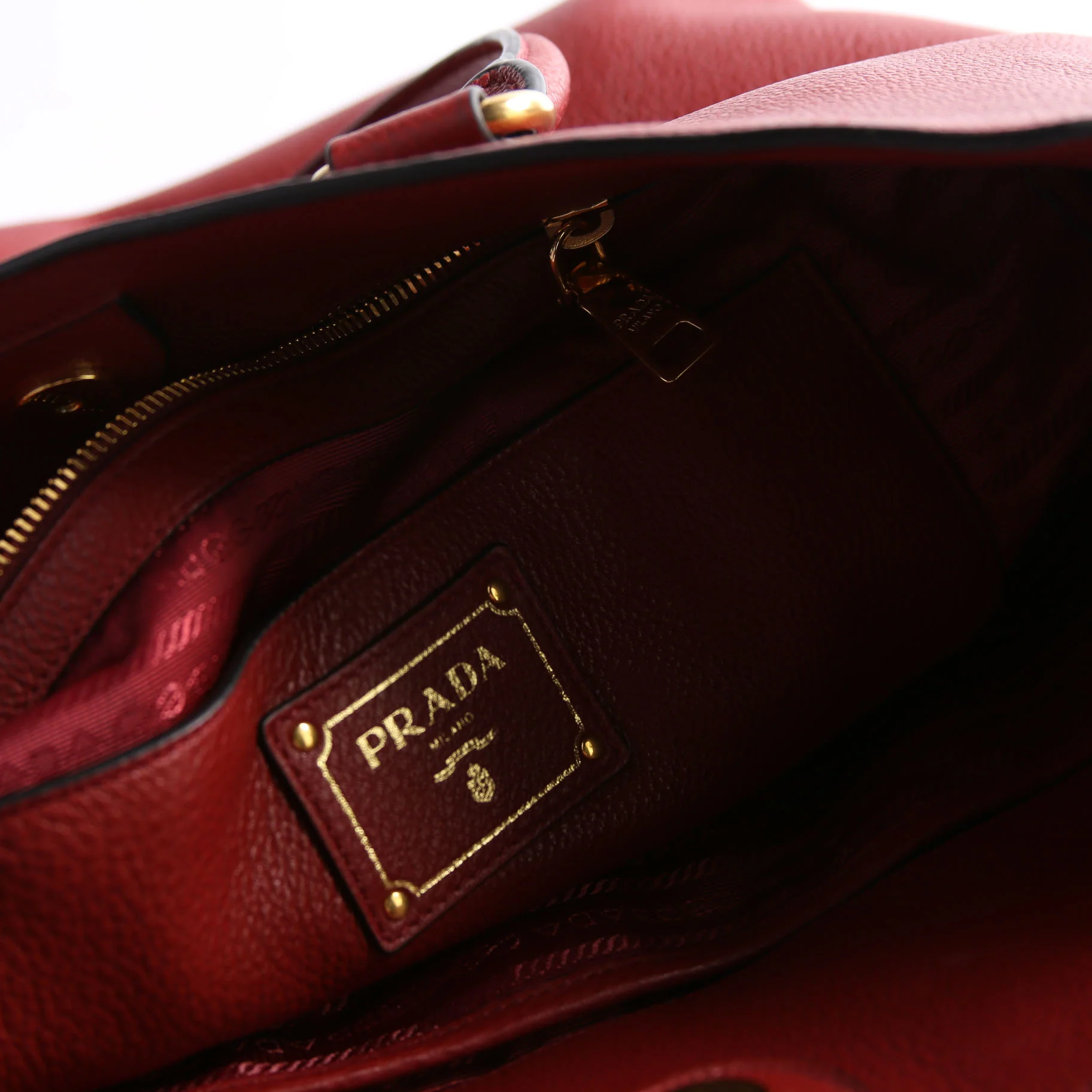 1BG865 Vitello Phenix Shopper Tote Red - Image 8