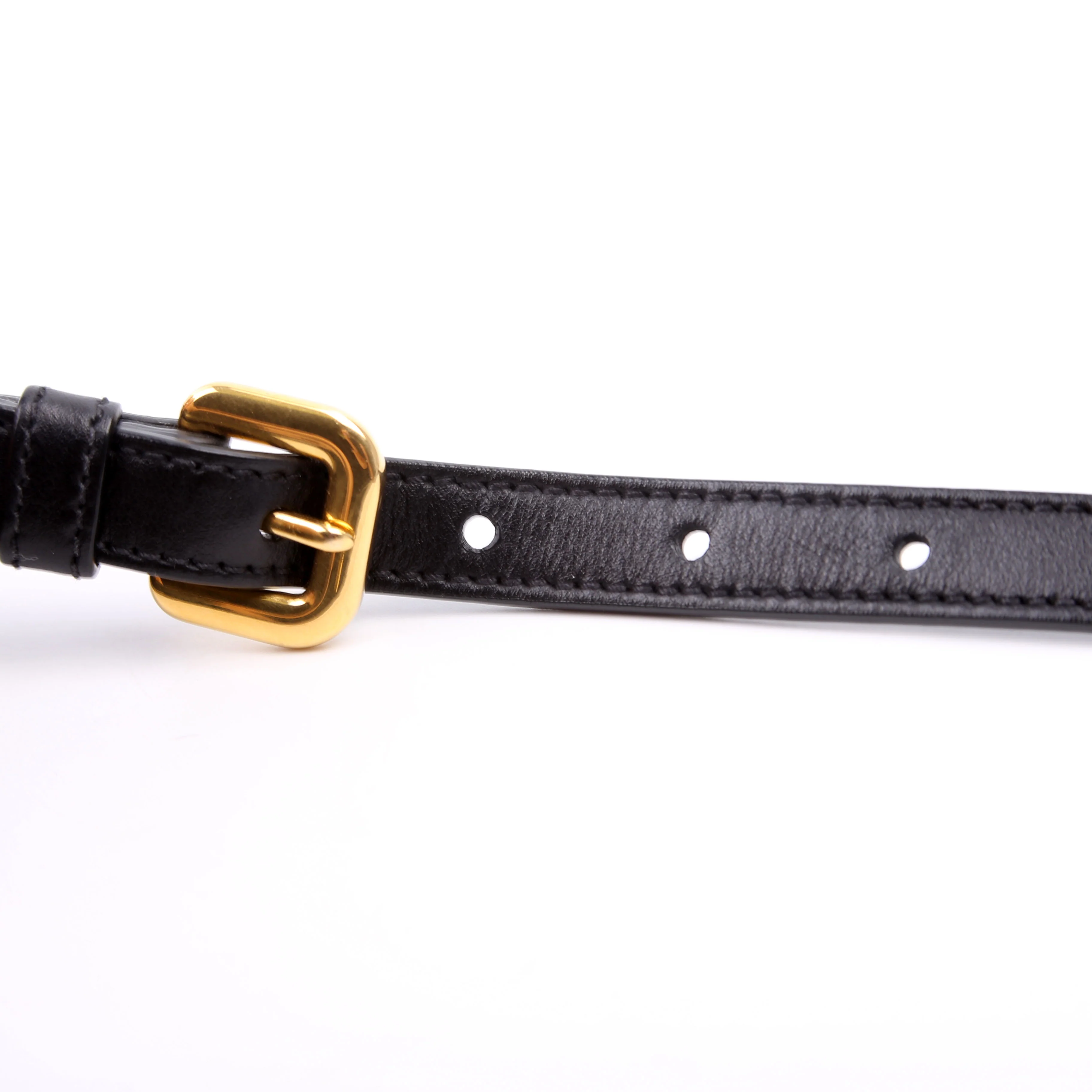 1BH031 Vitello Daino Leather Flap/Zip Crossbody Black - Image 9
