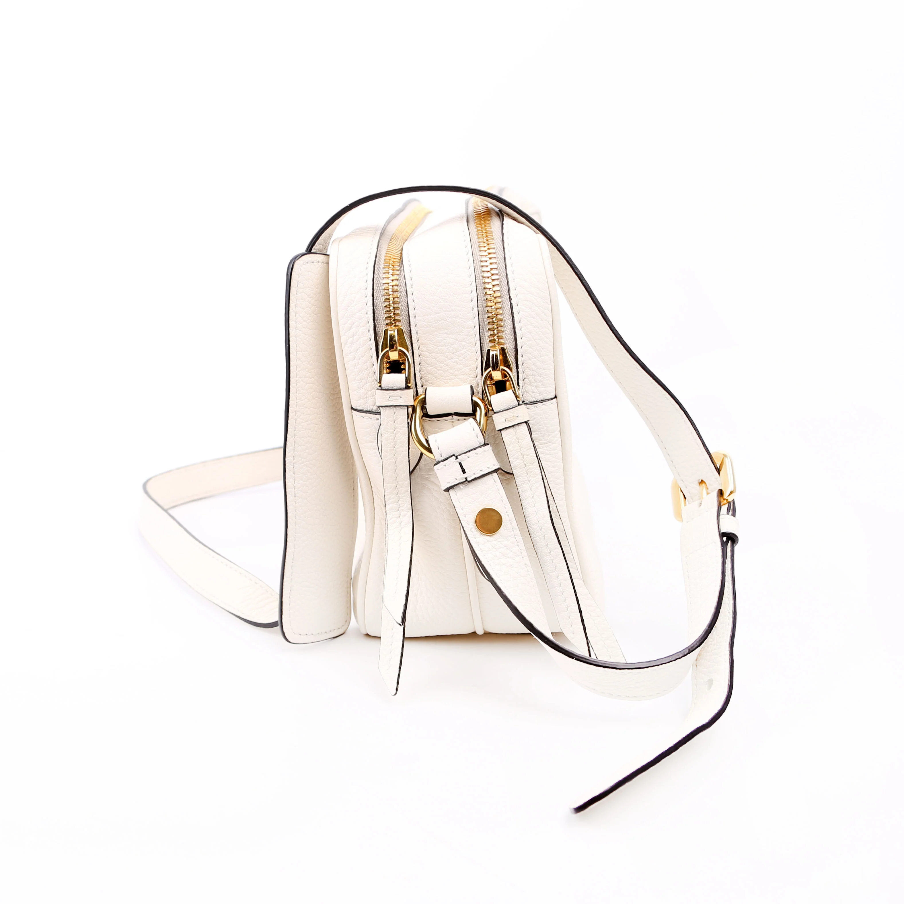 1BH079 Vitello Phenix Shoulder Bag White - Image 3