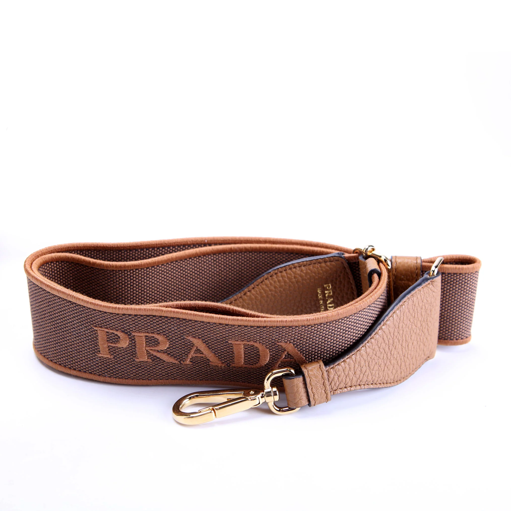 1BH082 Double Zip Small Shoulder Bag Brown - Image 12