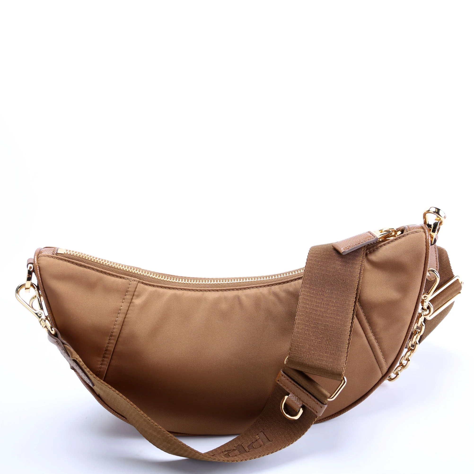 1BH222 Demi-Lune Re-Nylon Shoulder Tan - Image 3