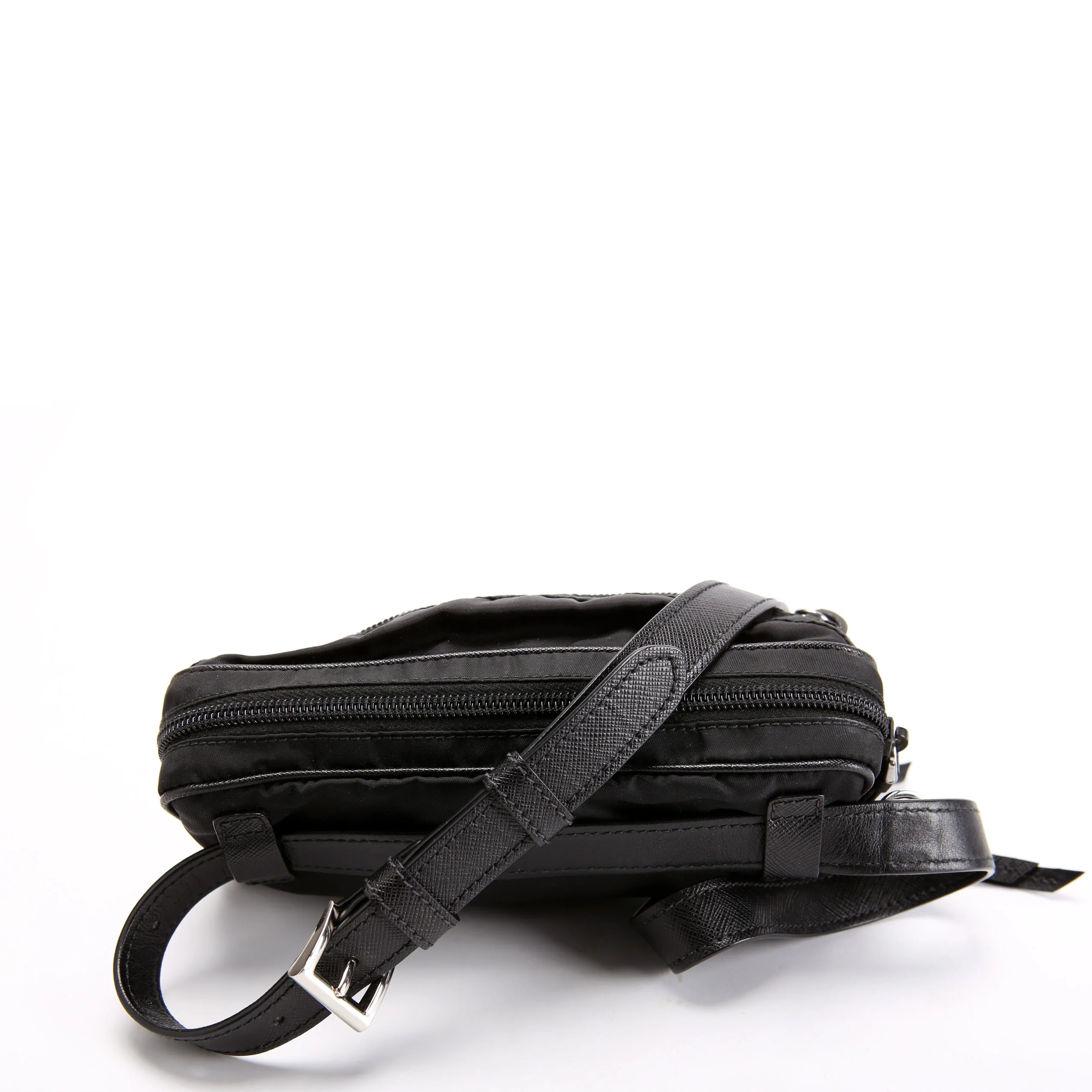 1BL012 Nylon Belt Bag Black - Image 3