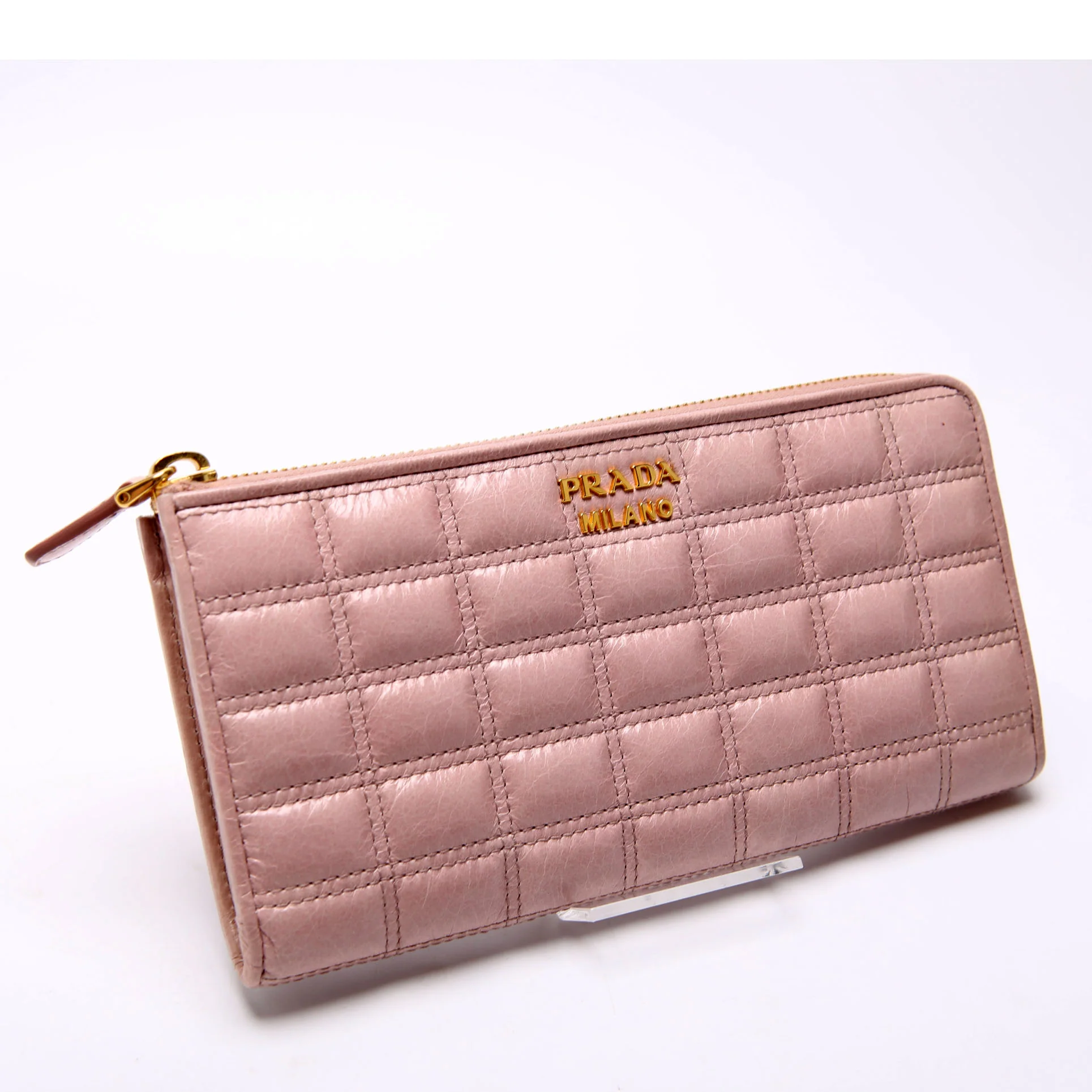 1M1132 Vitello Shine Zip Around Wallet Taupe - Image 2
