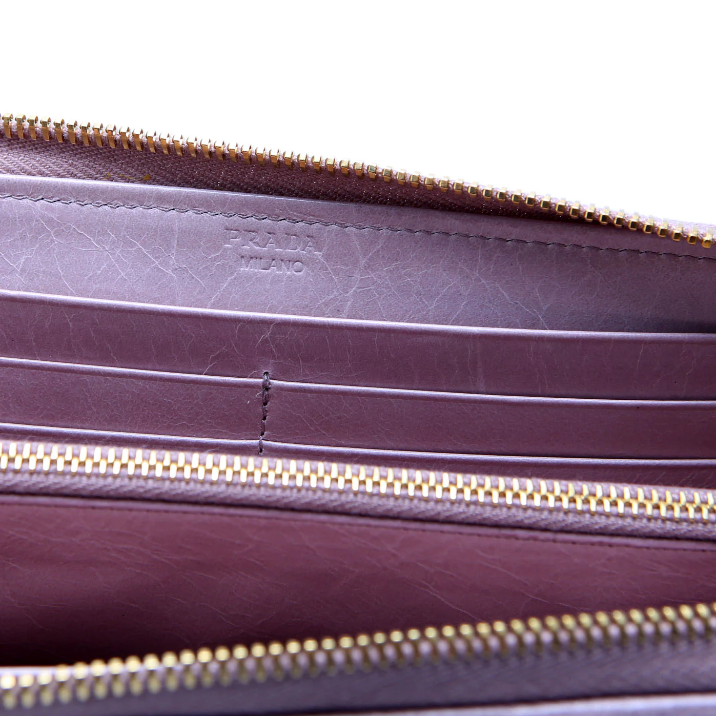 1M1132 Vitello Shine Zip Around Wallet Taupe - Image 8