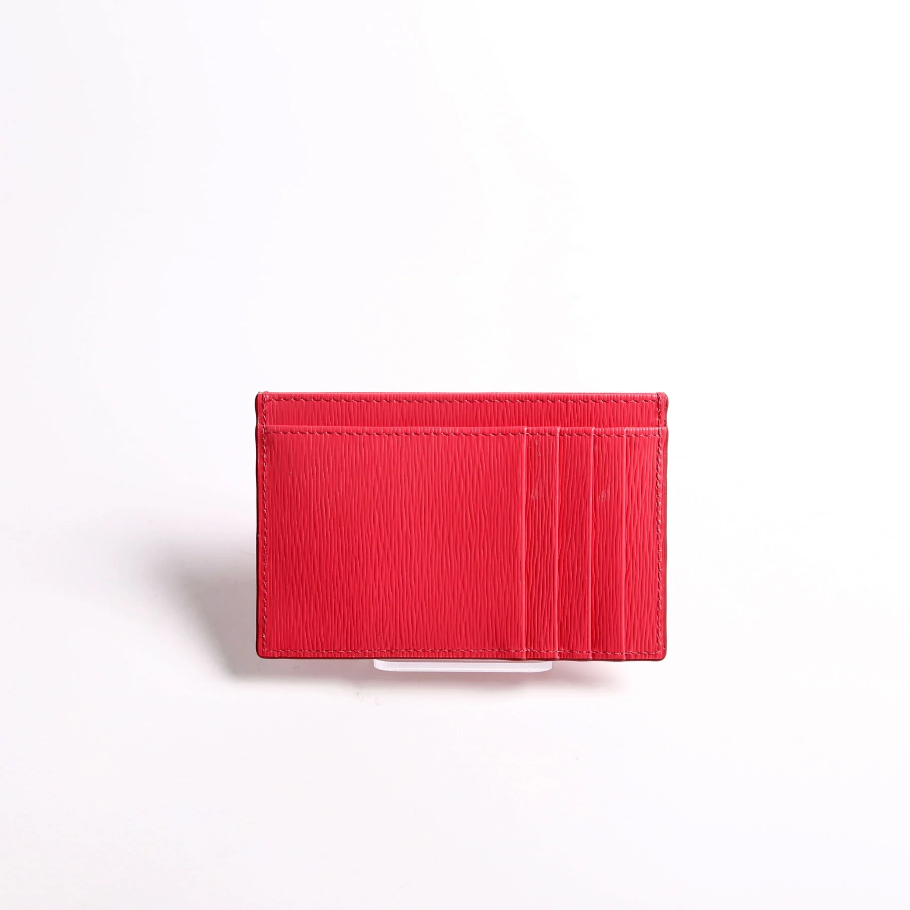 1MC053 Triangle Logo Card Holder Pink - Image 2