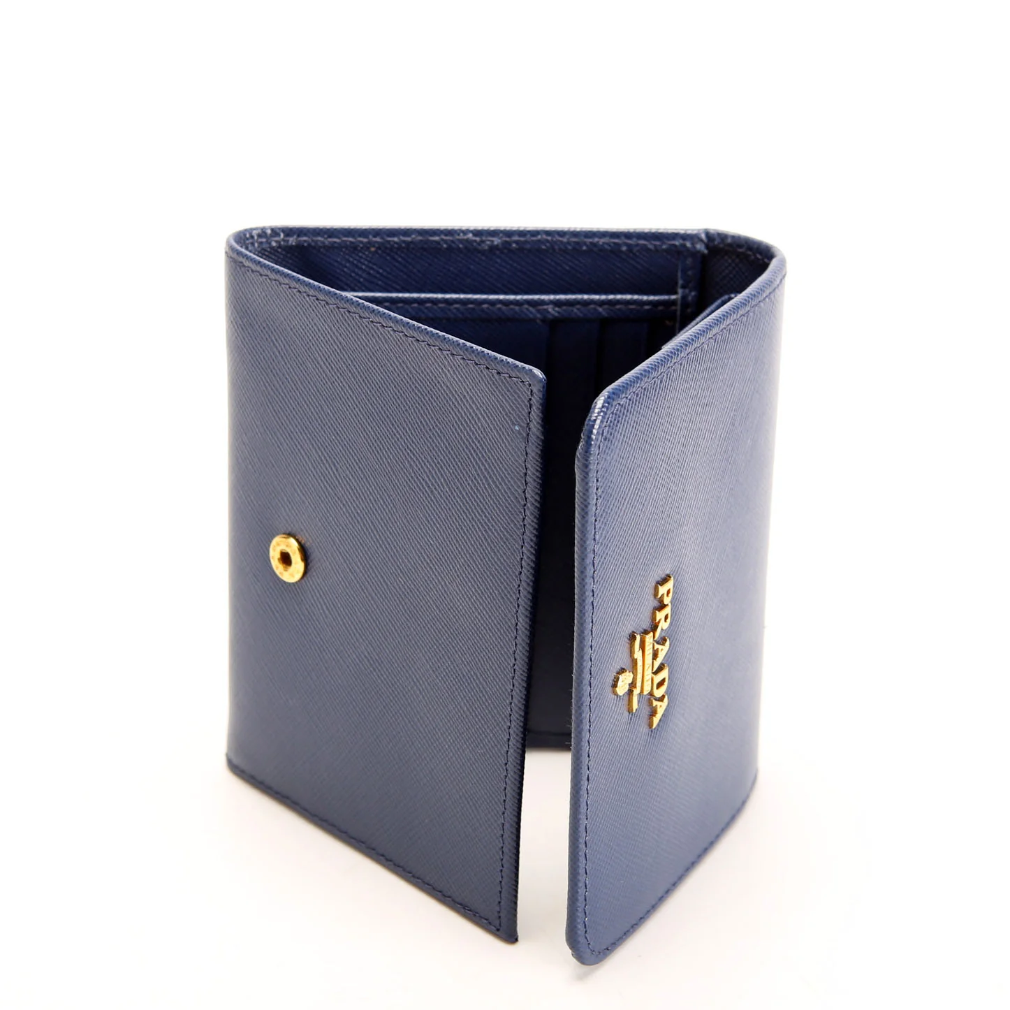 1MH176 Saffiano Compact Wallet Blue - Image 7