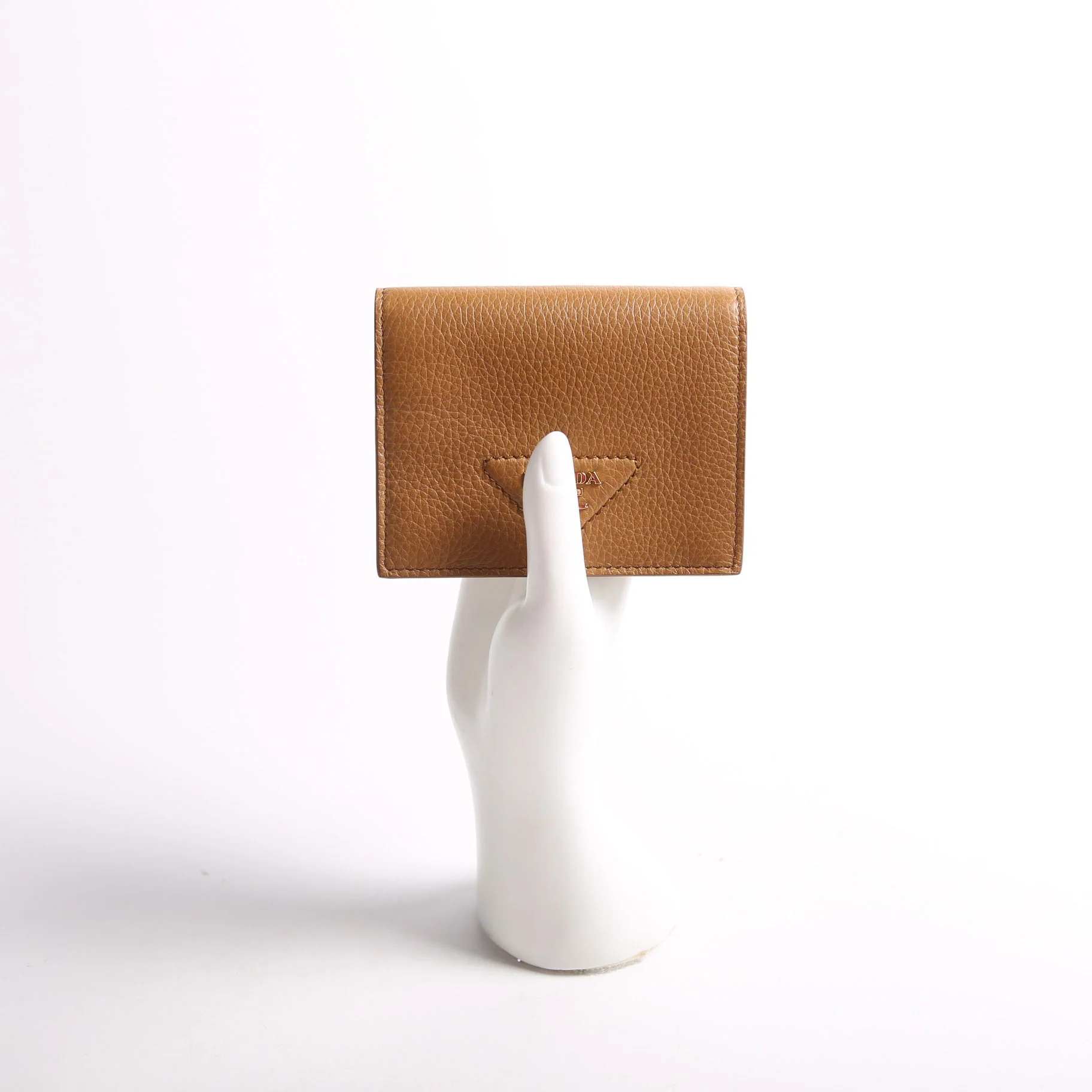 1MV204 Small Leather Wallet Brown - Image 8