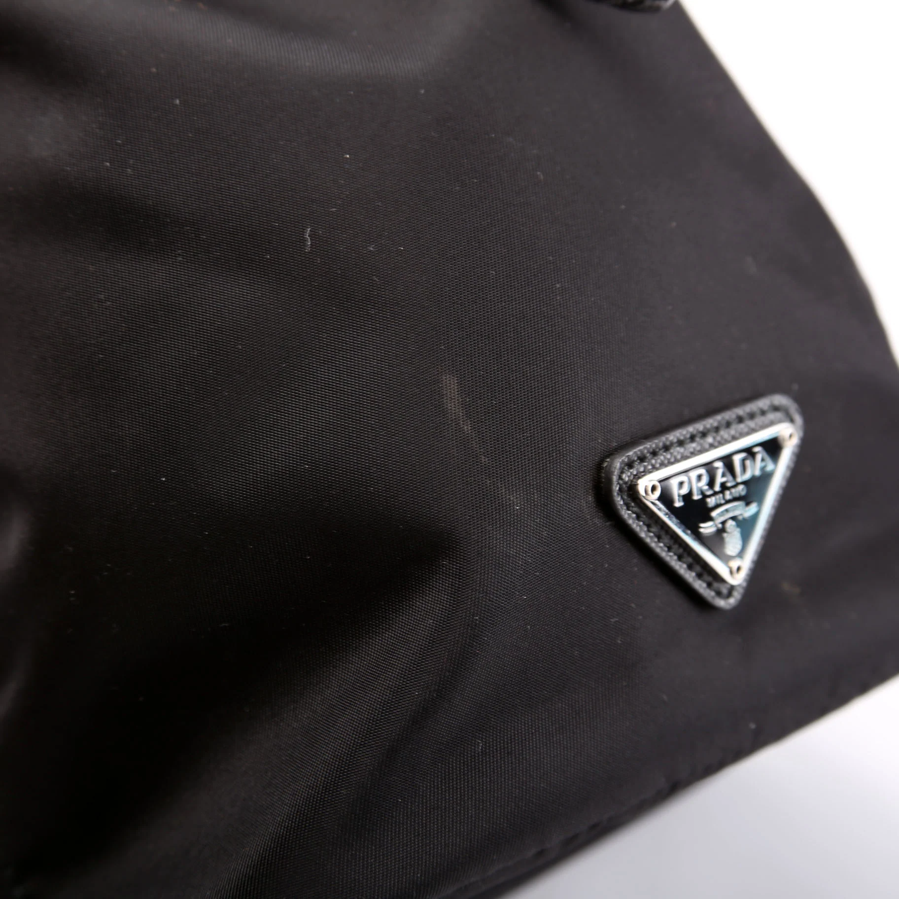 1NS369 Re-Nylon Drawstring Pouch Black - Image 6