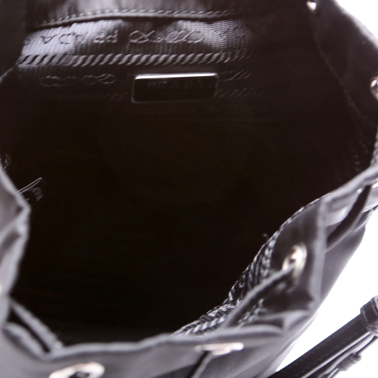 1NS369 Re-Nylon Drawstring Pouch Black - Image 9