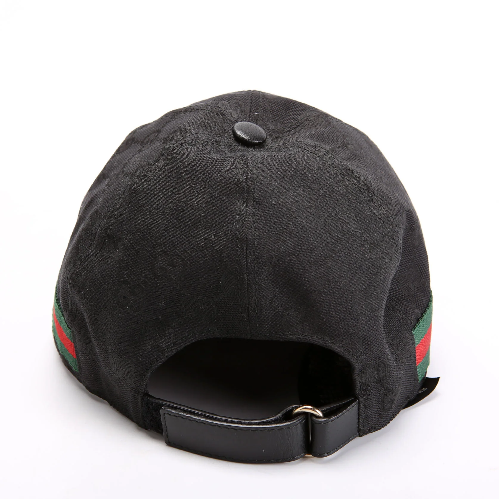 200035 GG Canvas Web Cap Hat Size Large Black - Image 3