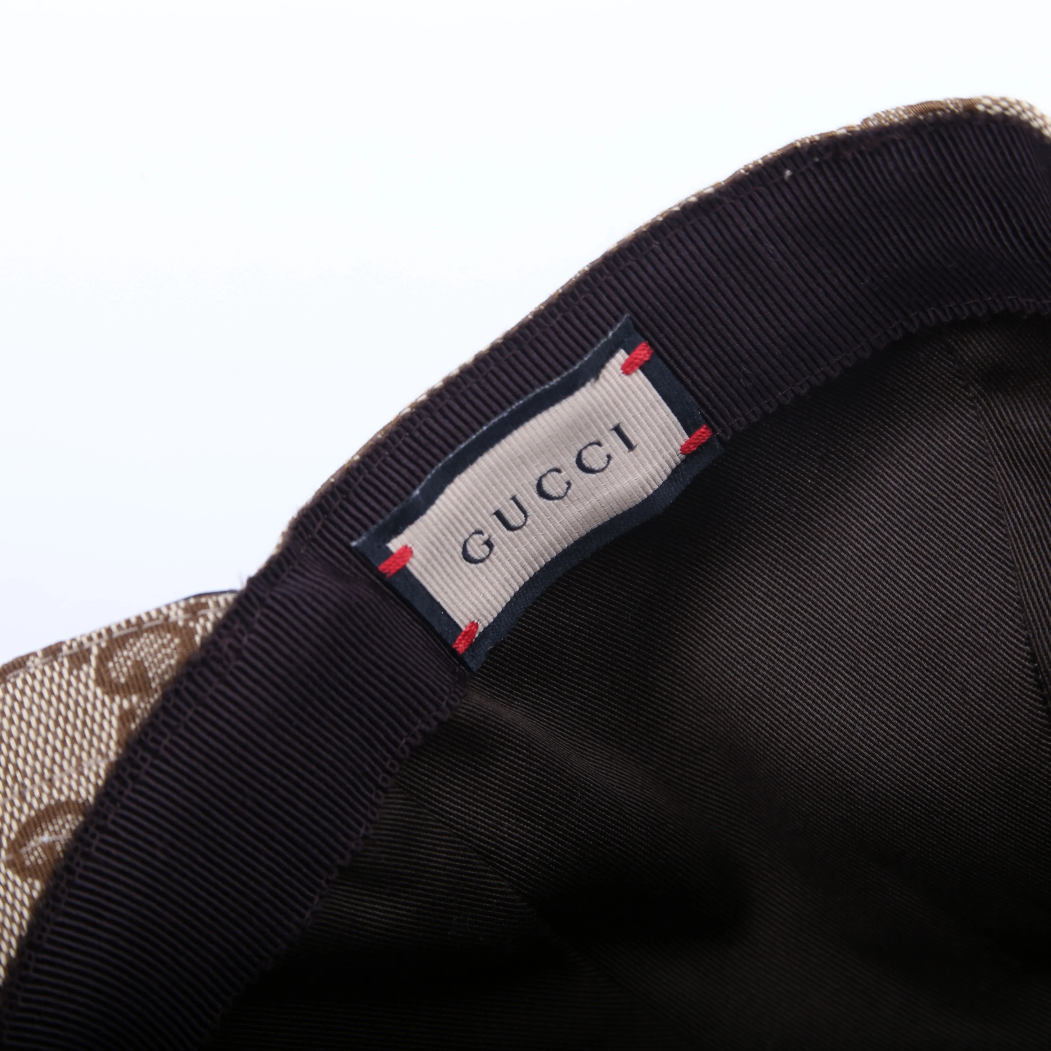 200035 GG Canvas Web Cap Size Small Brown - Image 6