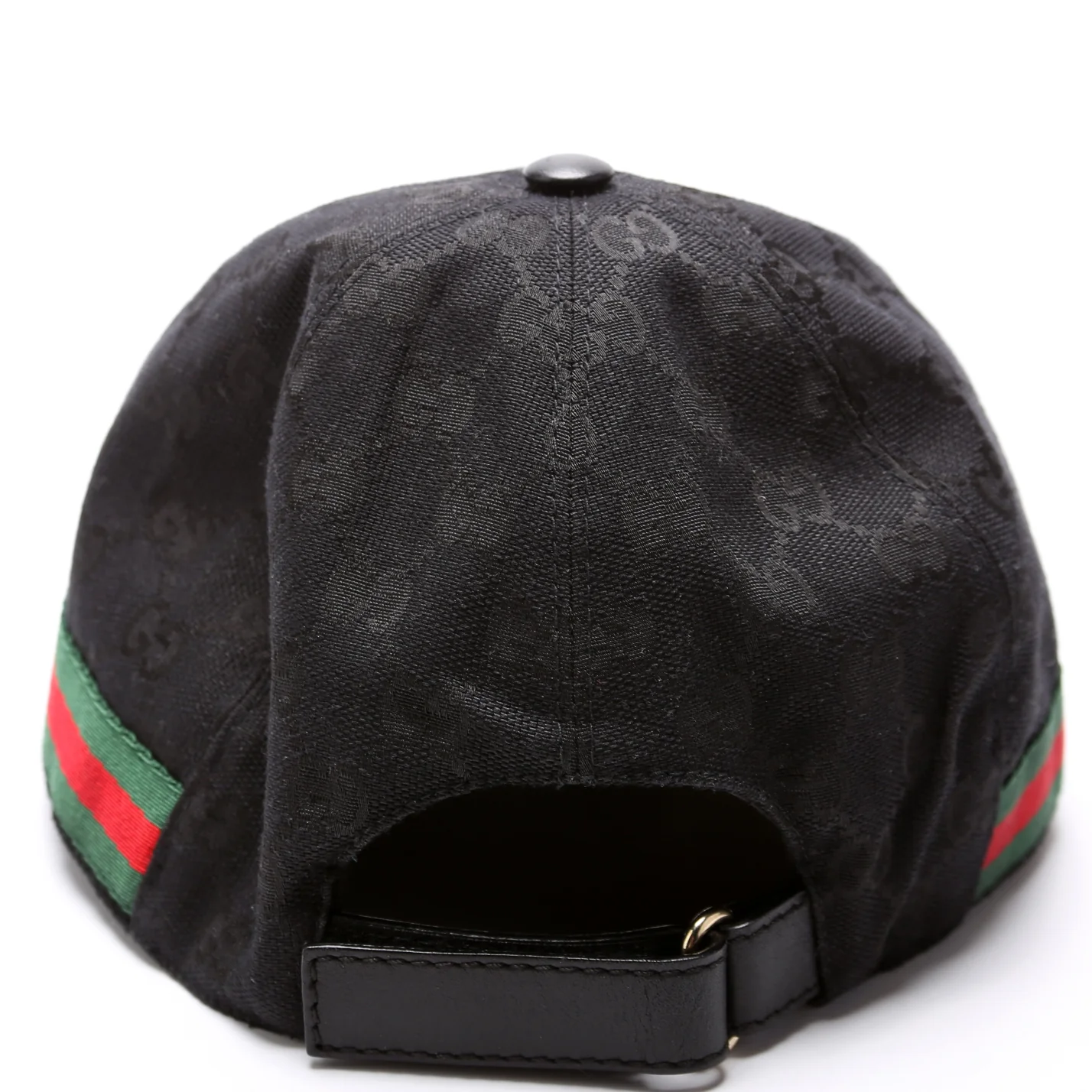 200035 GG Canvas Web Hat Size Large Black - Image 3