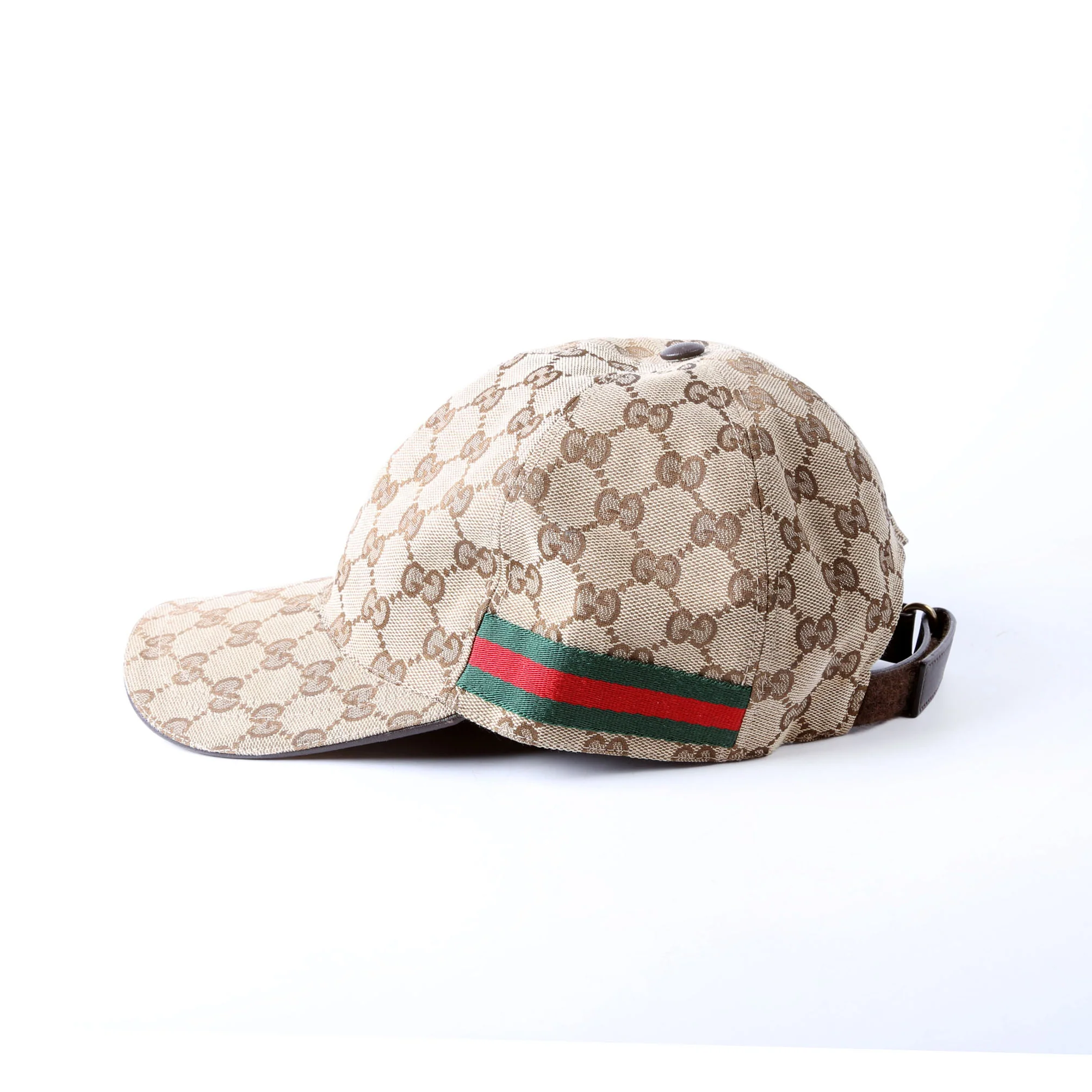 200035 GG Canvas Web Hat Size Large Tan - Image 2