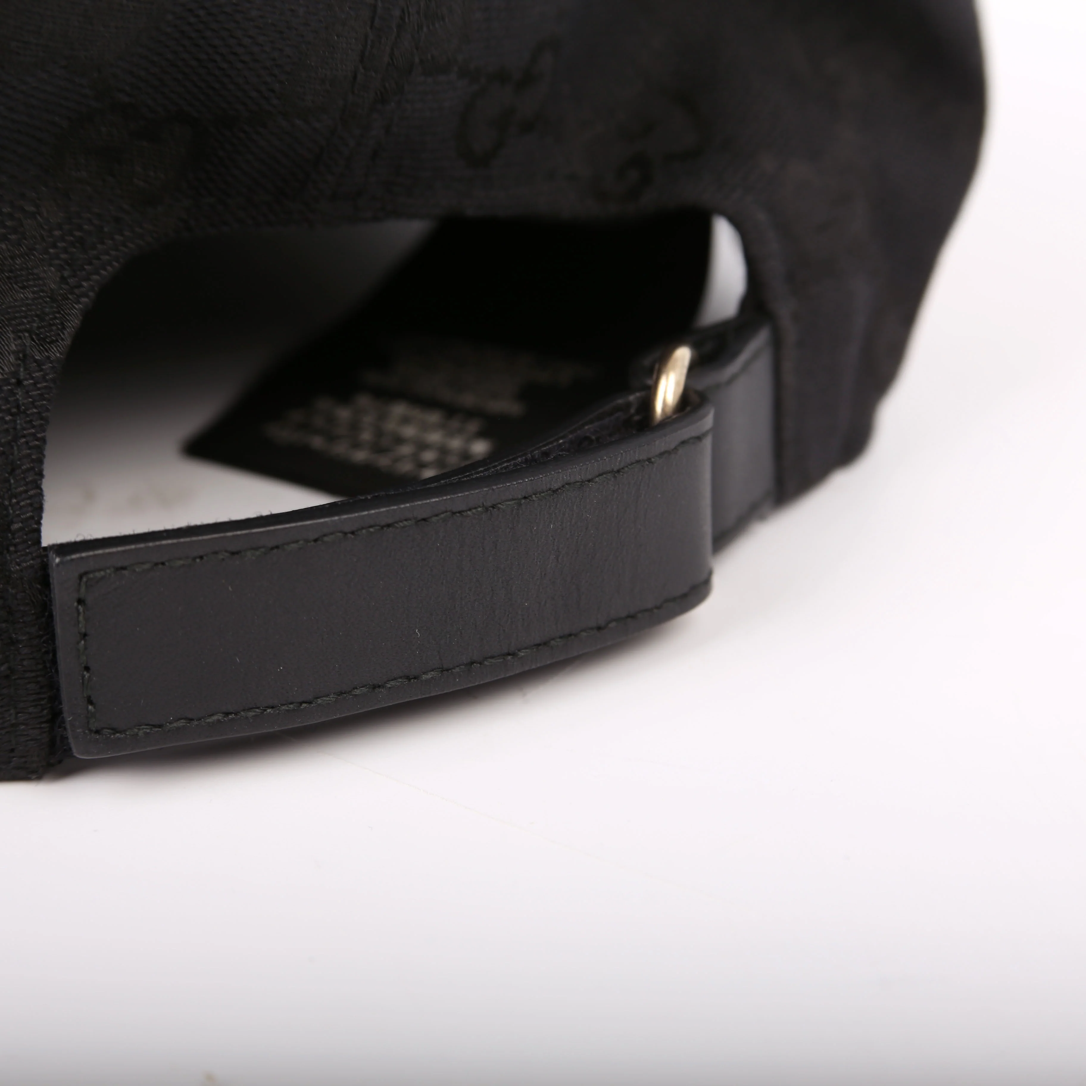200035 GG Canvas Web Hat Size Medium Black - Image 5