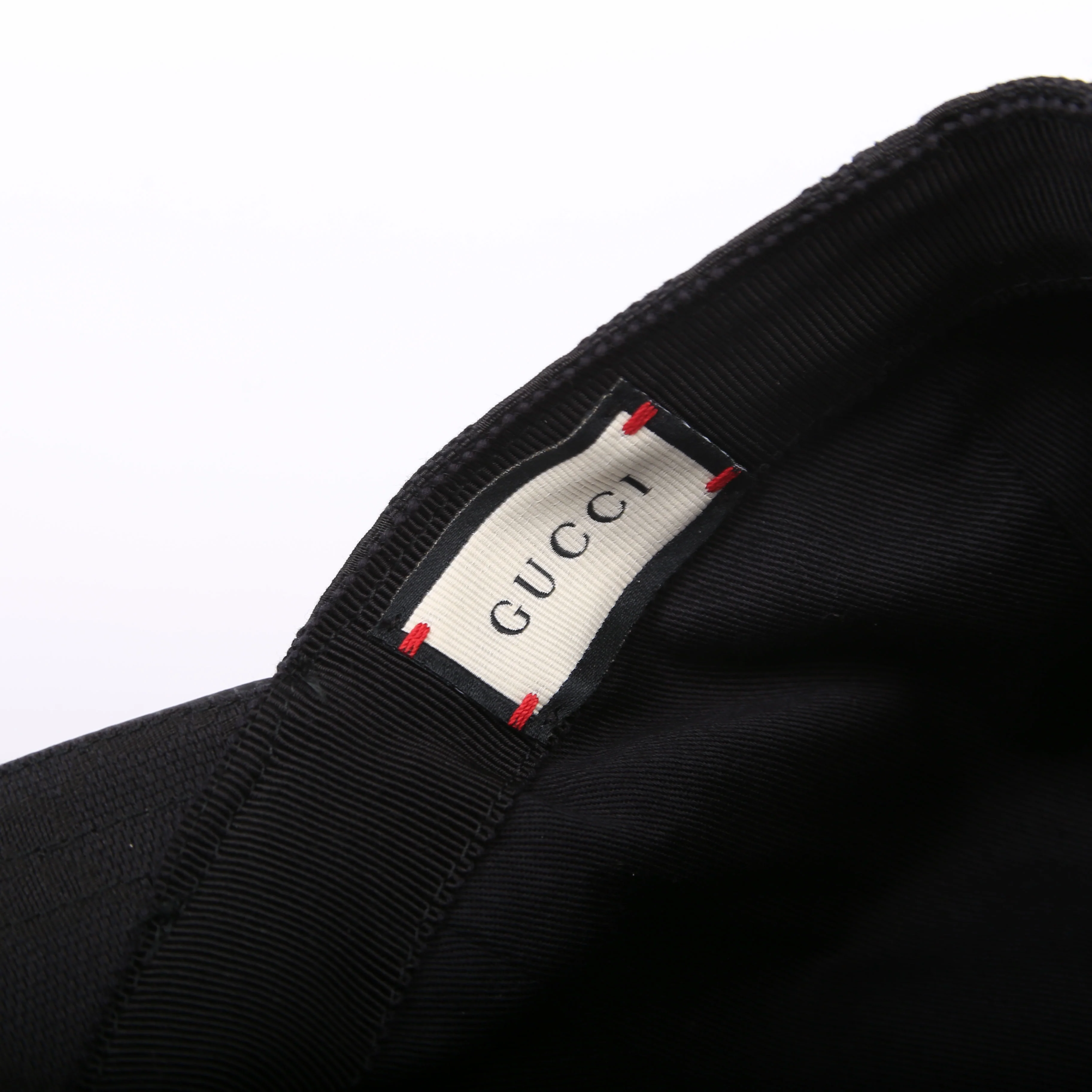200035 GG Canvas Web Hat Size Medium Black - Image 6