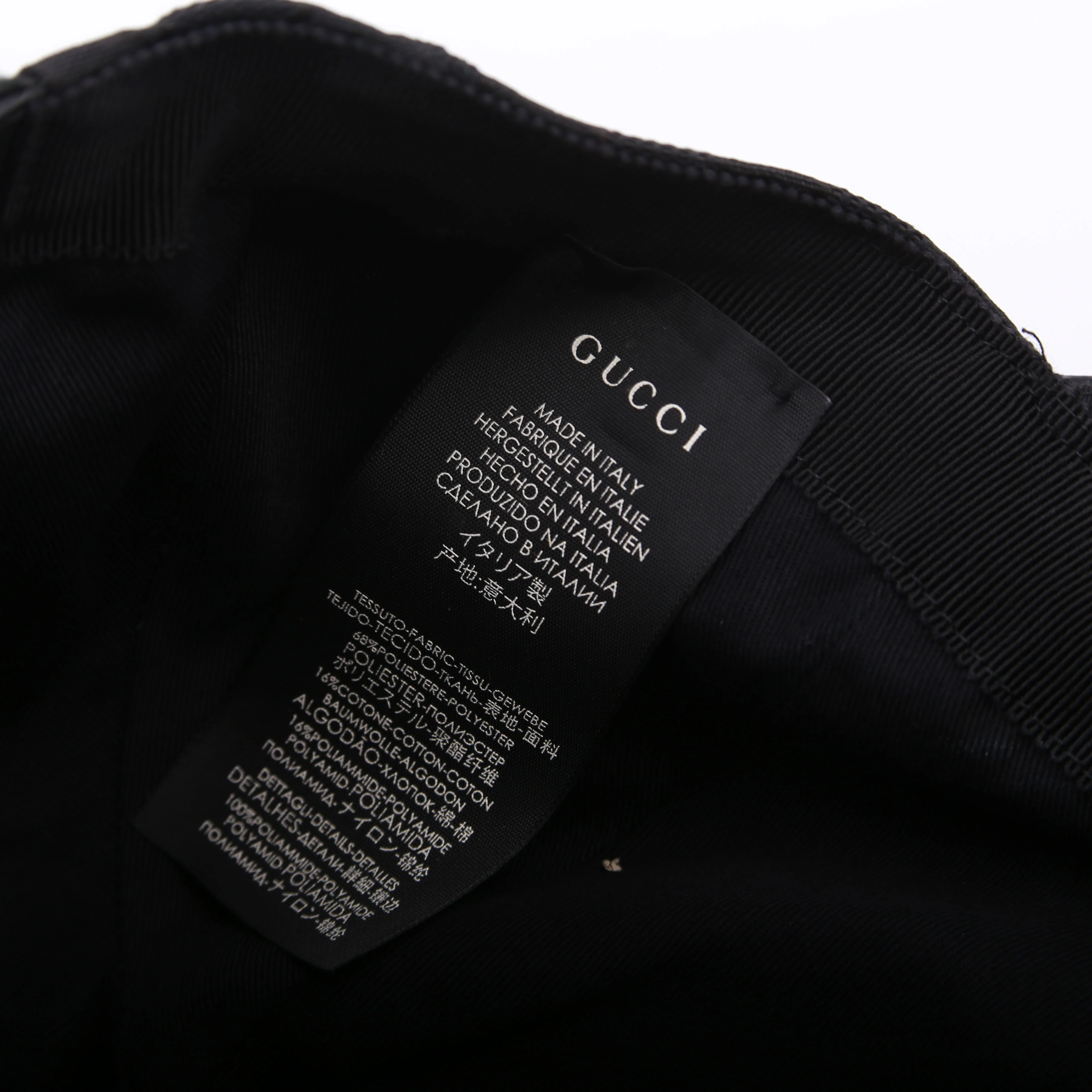 200035 GG Canvas Web Hat Size Medium Black - Image 7