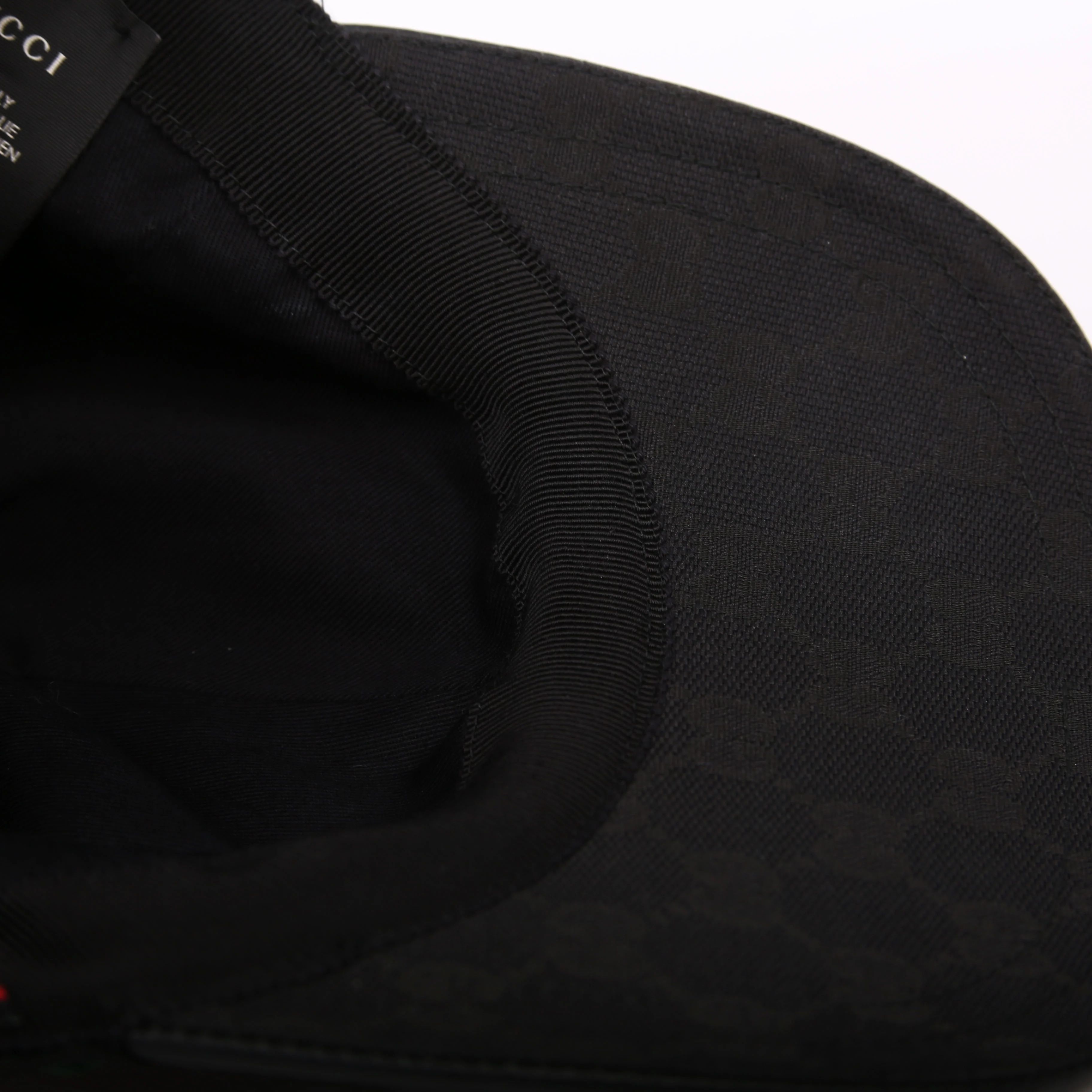 200035 GG Canvas Web Hat Size Medium Black - Image 8