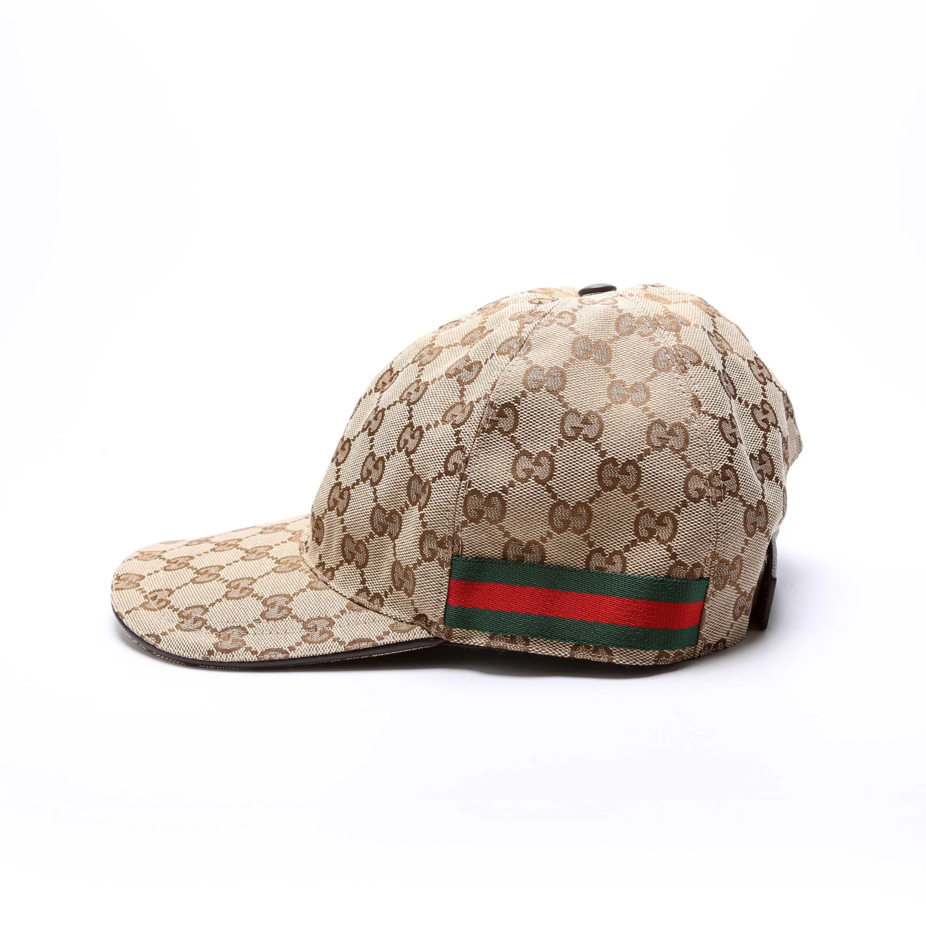 200035 GG Canvas Web Hat Size XL Brown - Image 2