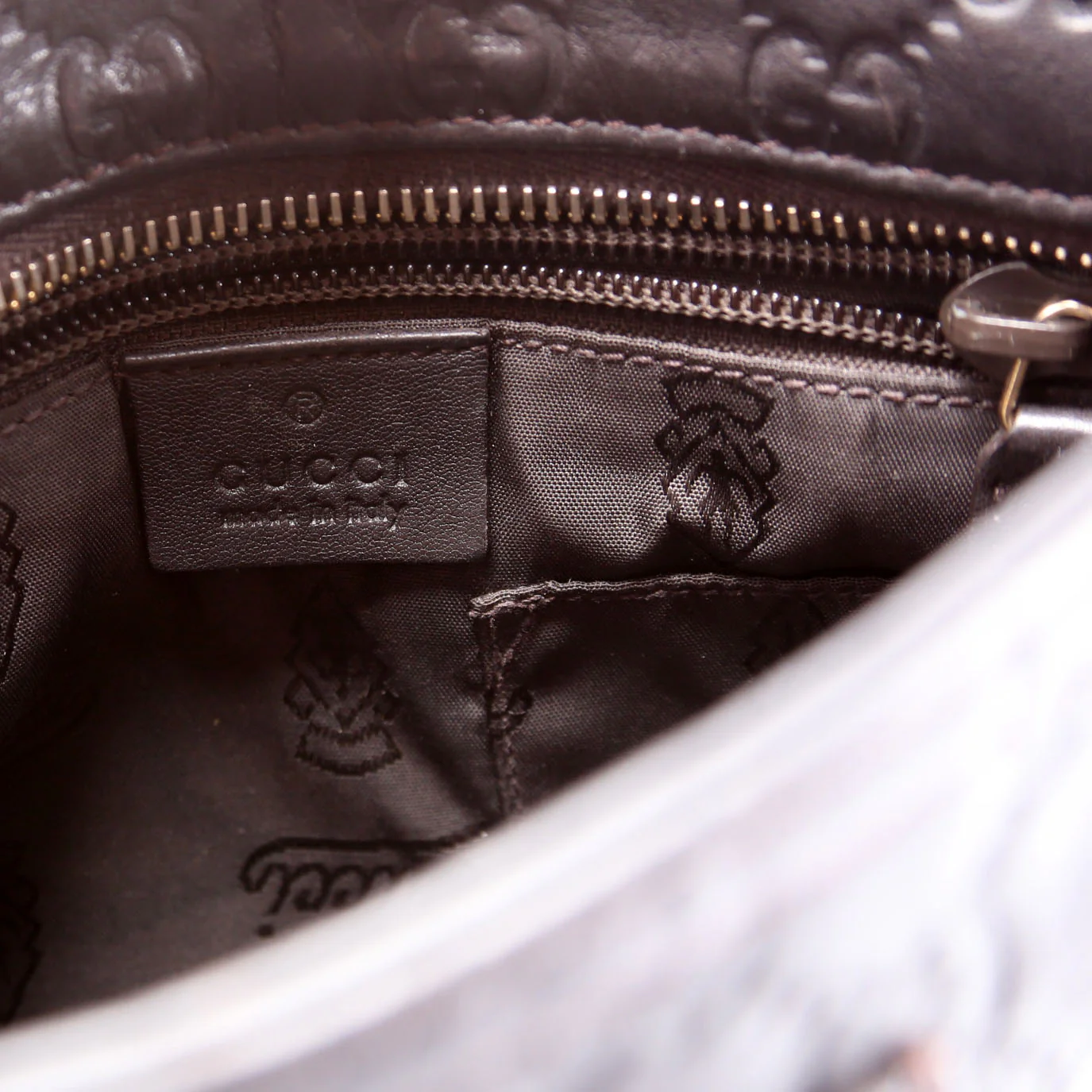 201538 GG Leather Flat Messenger Brown - Image 11