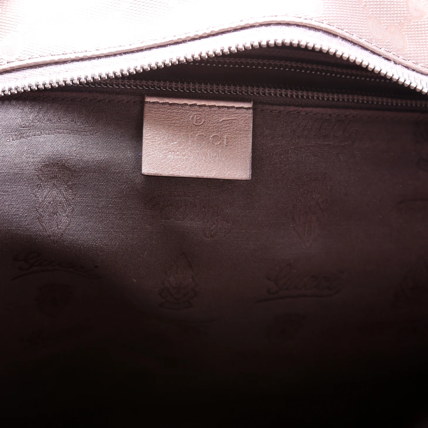 211137 GG Imprime Medium Zip Tote Bronze - Image 10