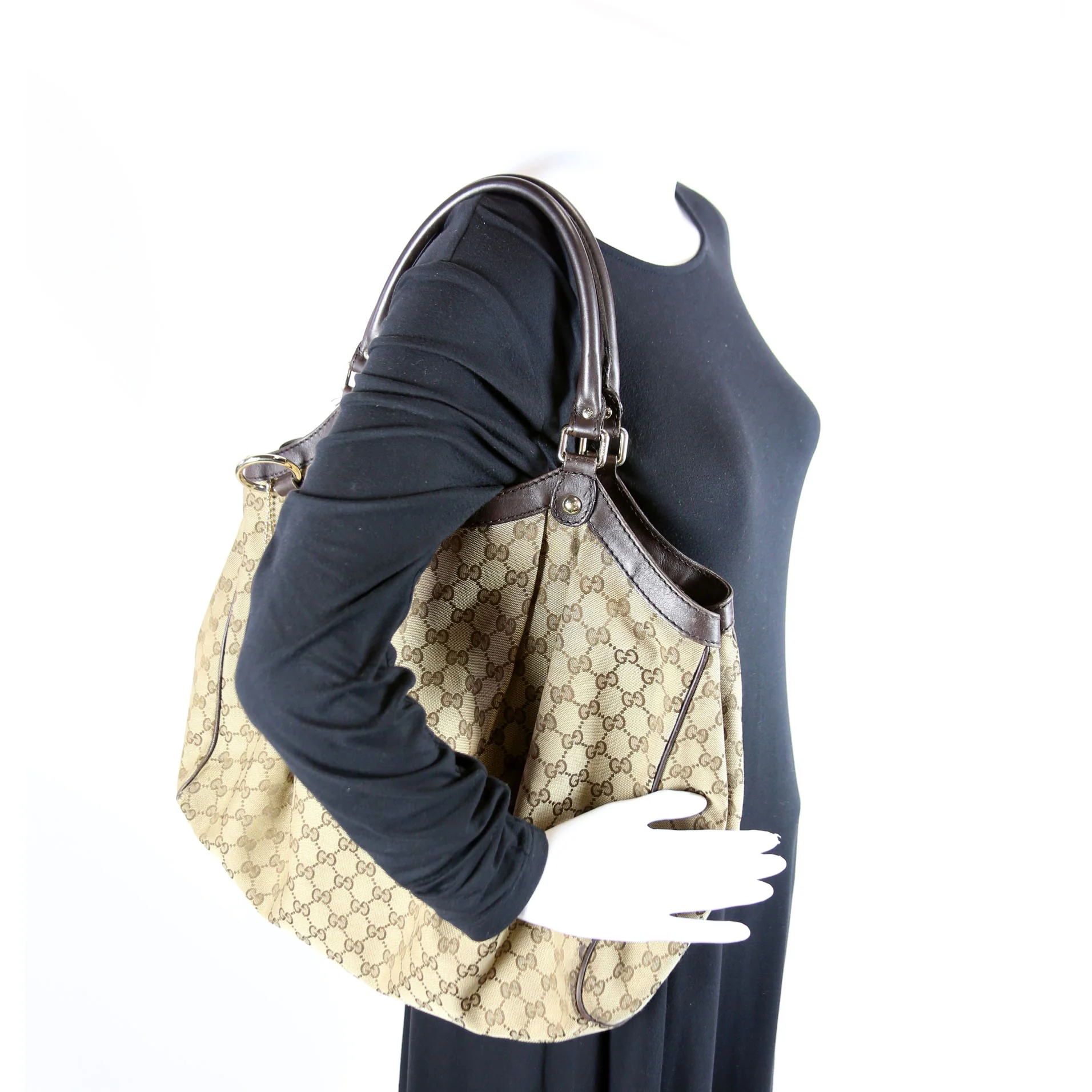 211943 Sukey GG Canvas Large Brown - Image 15
