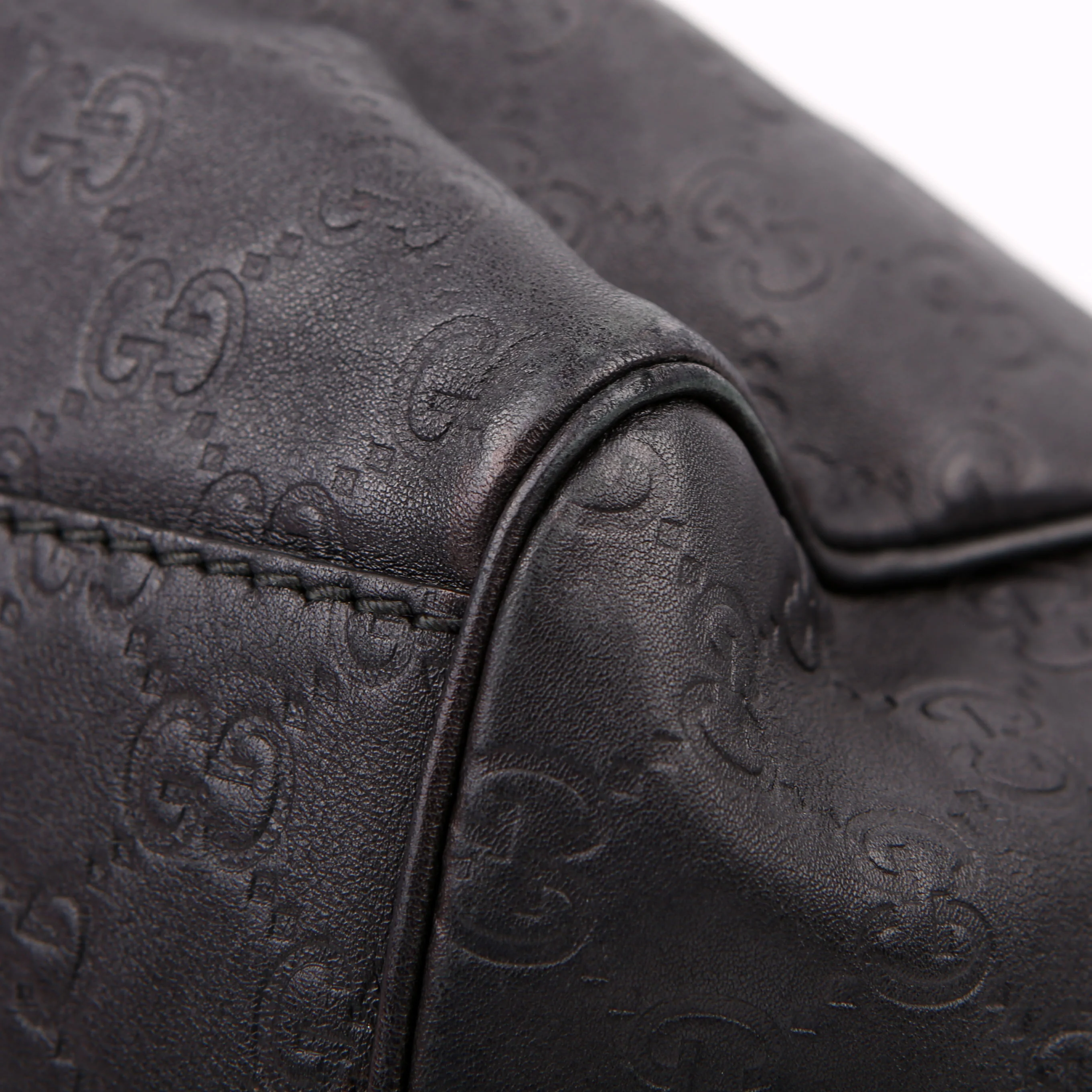 211944 Sukey GG Leather Medium Black - Image 6