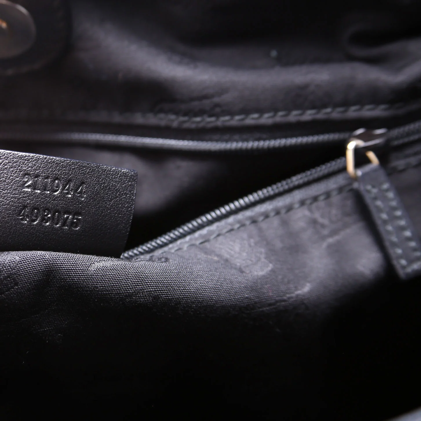 211944 Sukey GG Leather Medium Black - Image 9